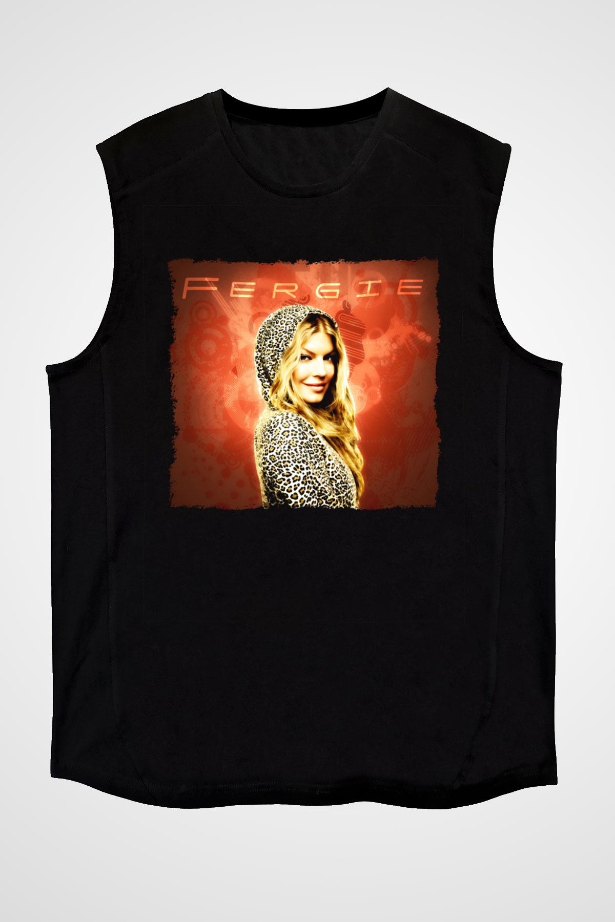 Fergie Siyah Unisex Kolsuz Tişört