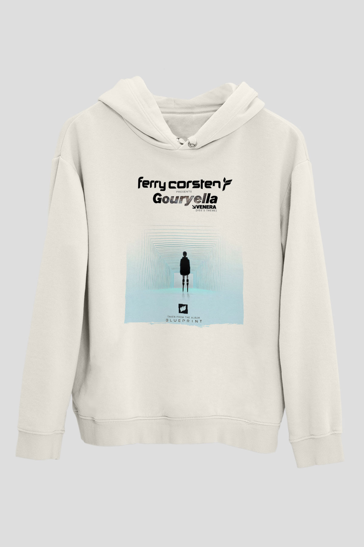 Ferry Corsten Beyaz Unisex Kapüşonlu Sweatshirt