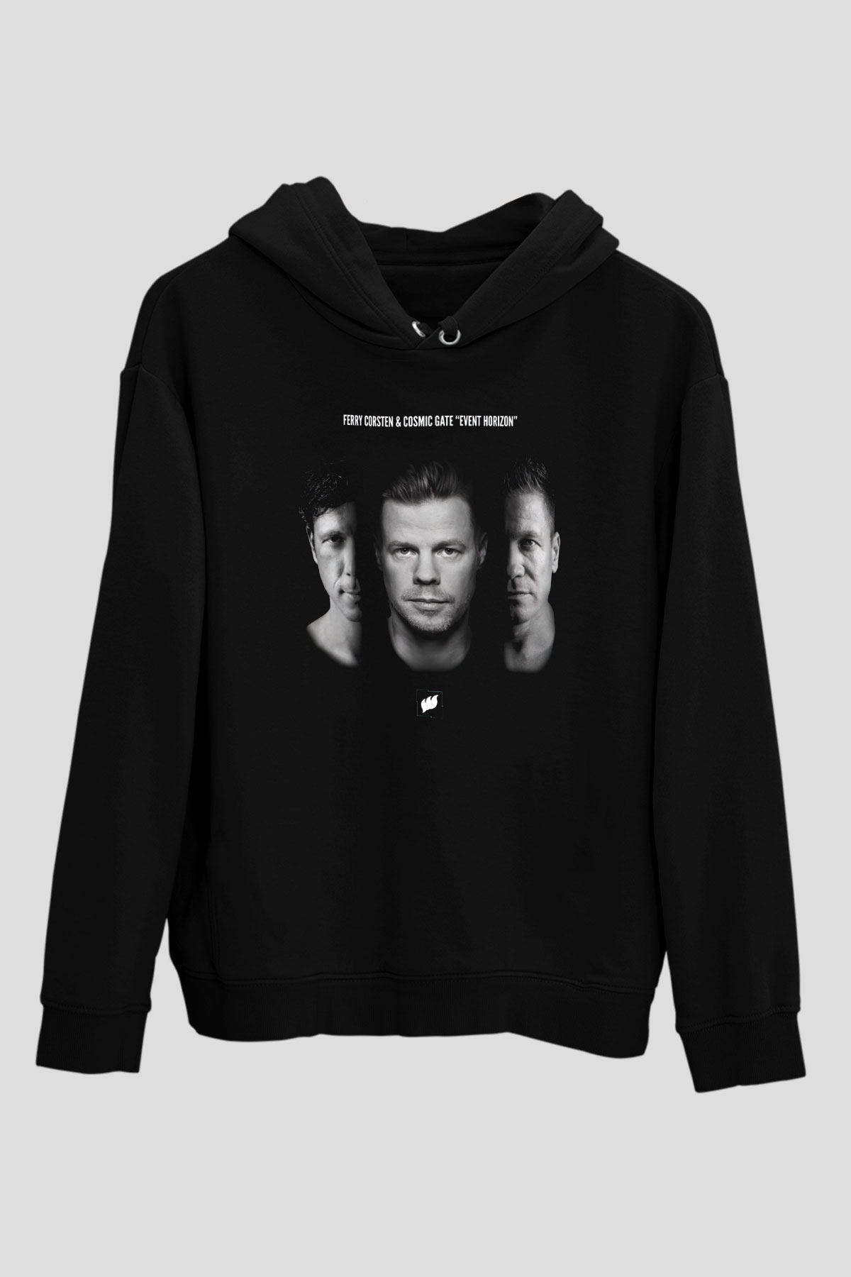 Ferry Corsten Siyah Unisex Kapüşonlu Sweatshirt