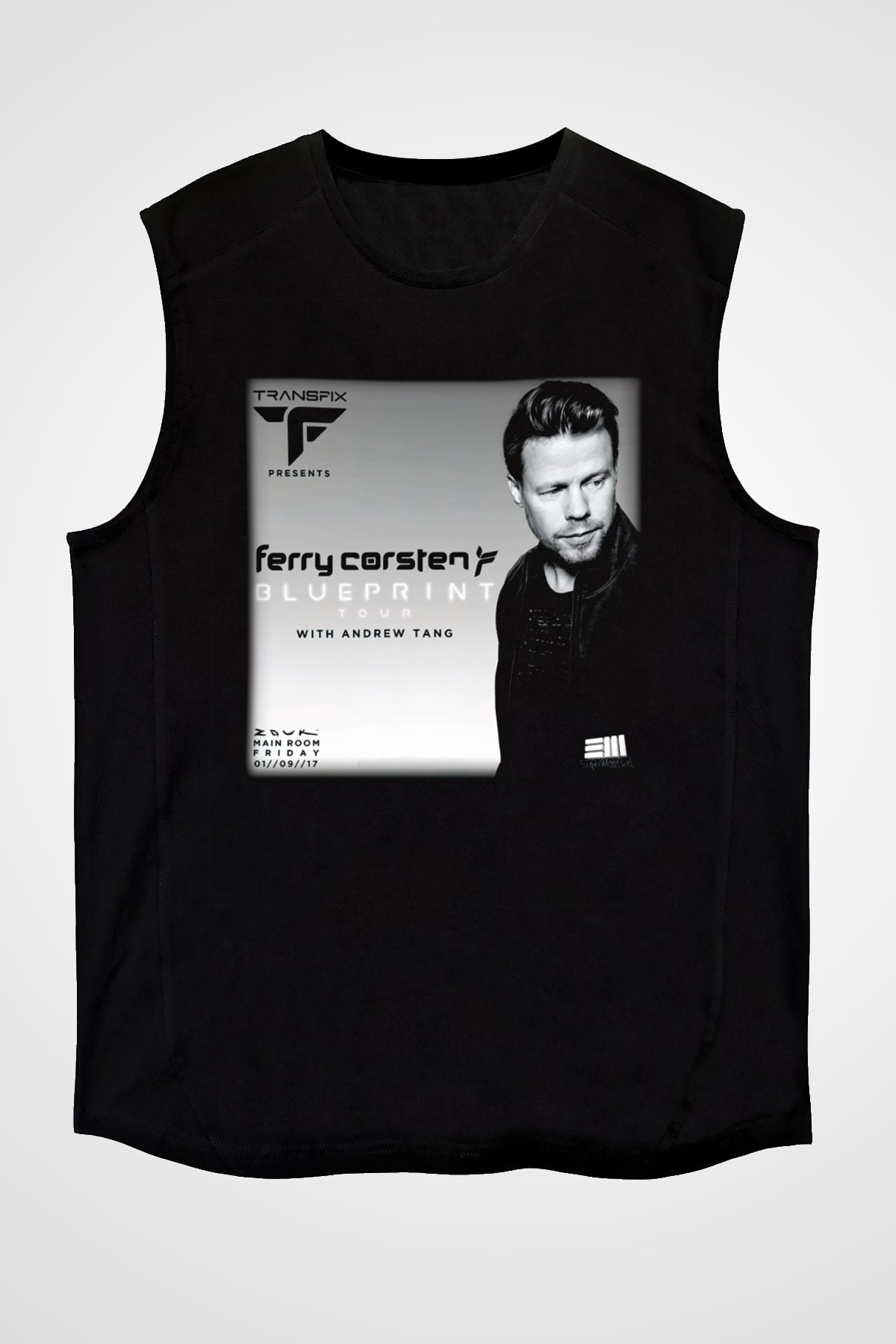 Ferry Corsten Siyah Unisex Kolsuz Tişört