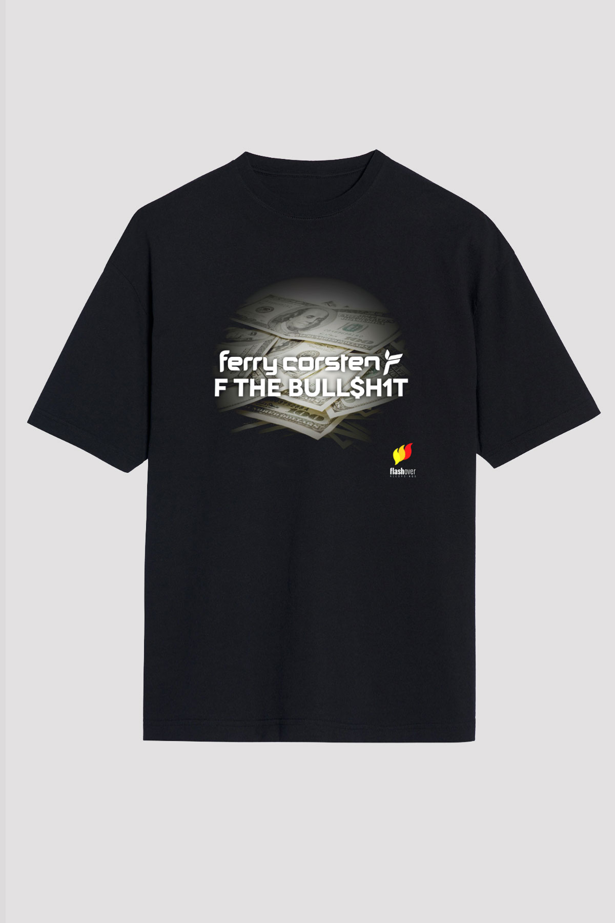 Ferry Corsten Siyah Unisex Oversize Tişört T-Shirt