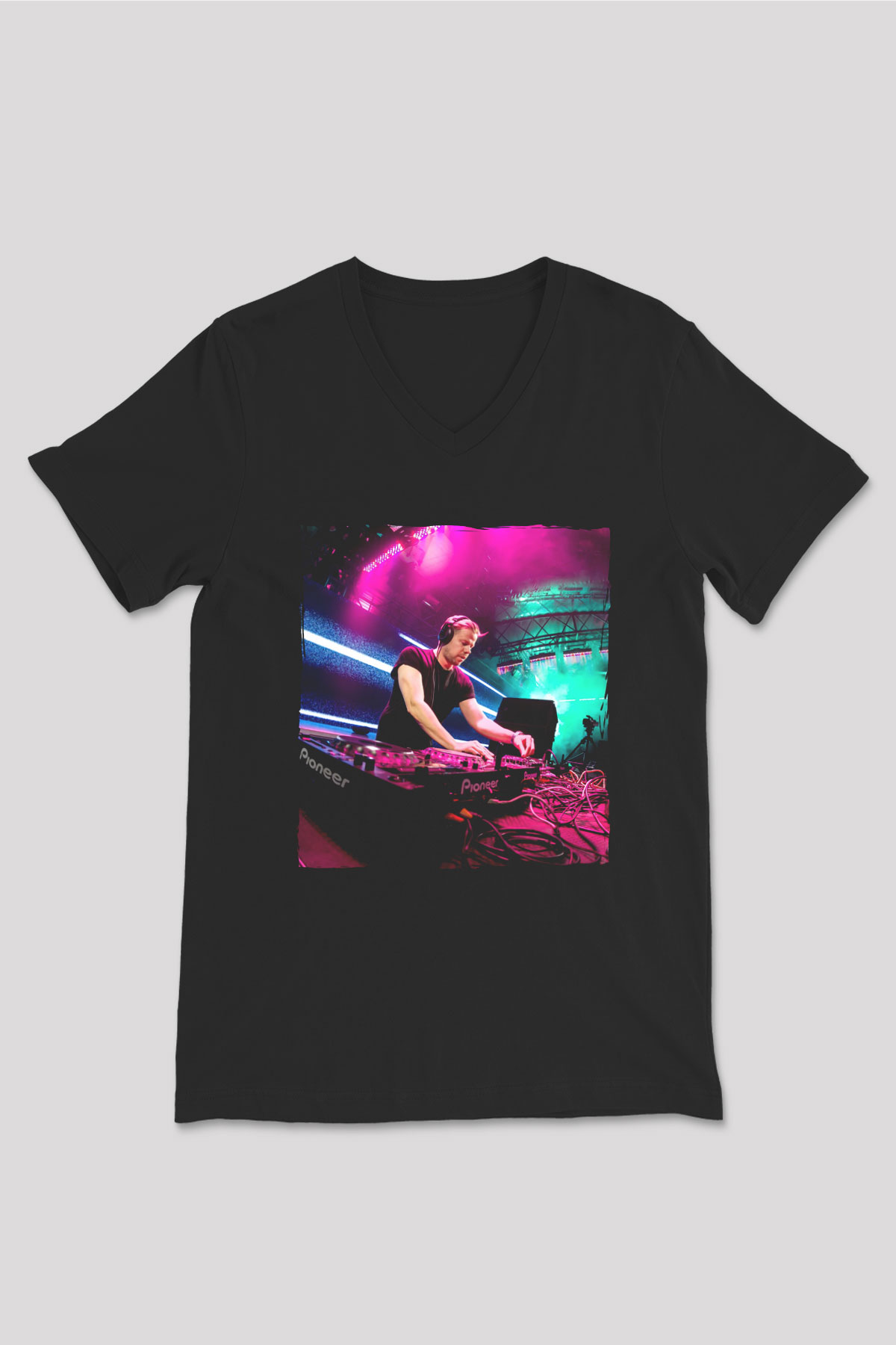 Ferry Corsten Siyah Unisex V Yaka Tişört