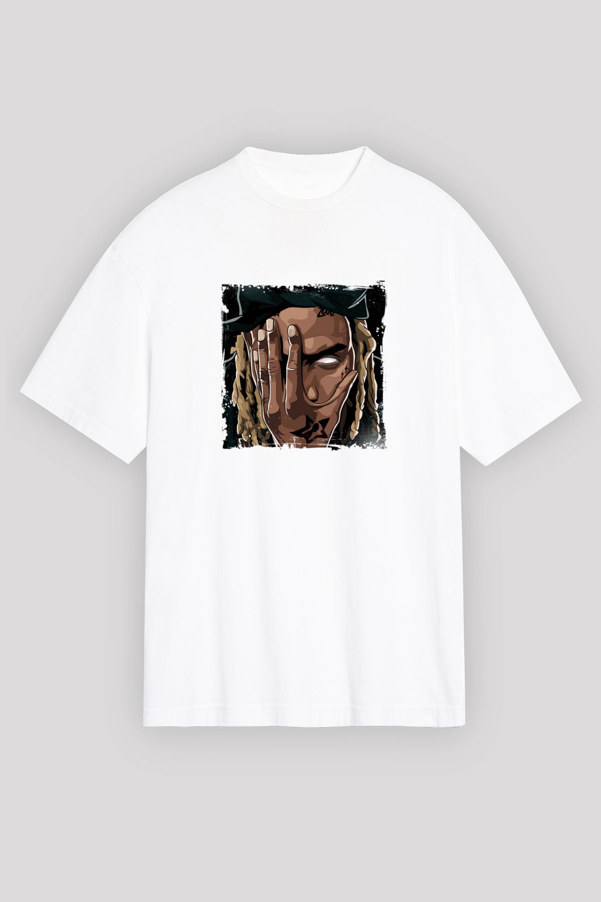 Fetty Wap Baskılı Unisex Beyaz Tişört