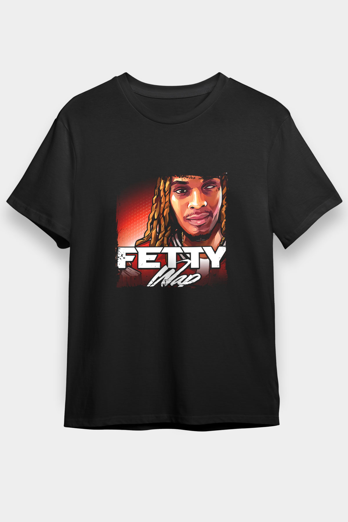 Fetty Wap Baskılı Unisex Siyah Tişört