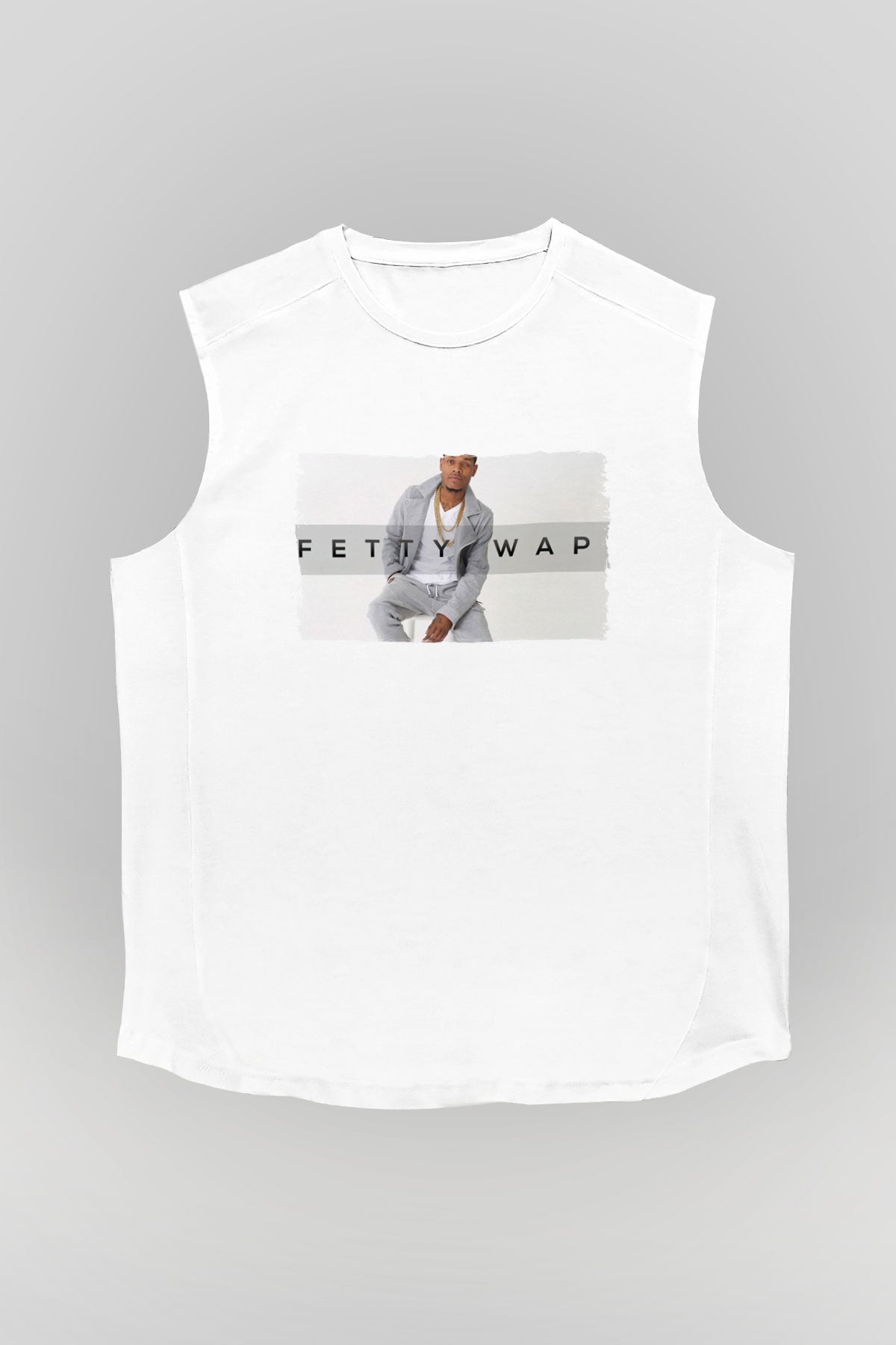 Fetty Wap Beyaz Unisex Kolsuz Tişört