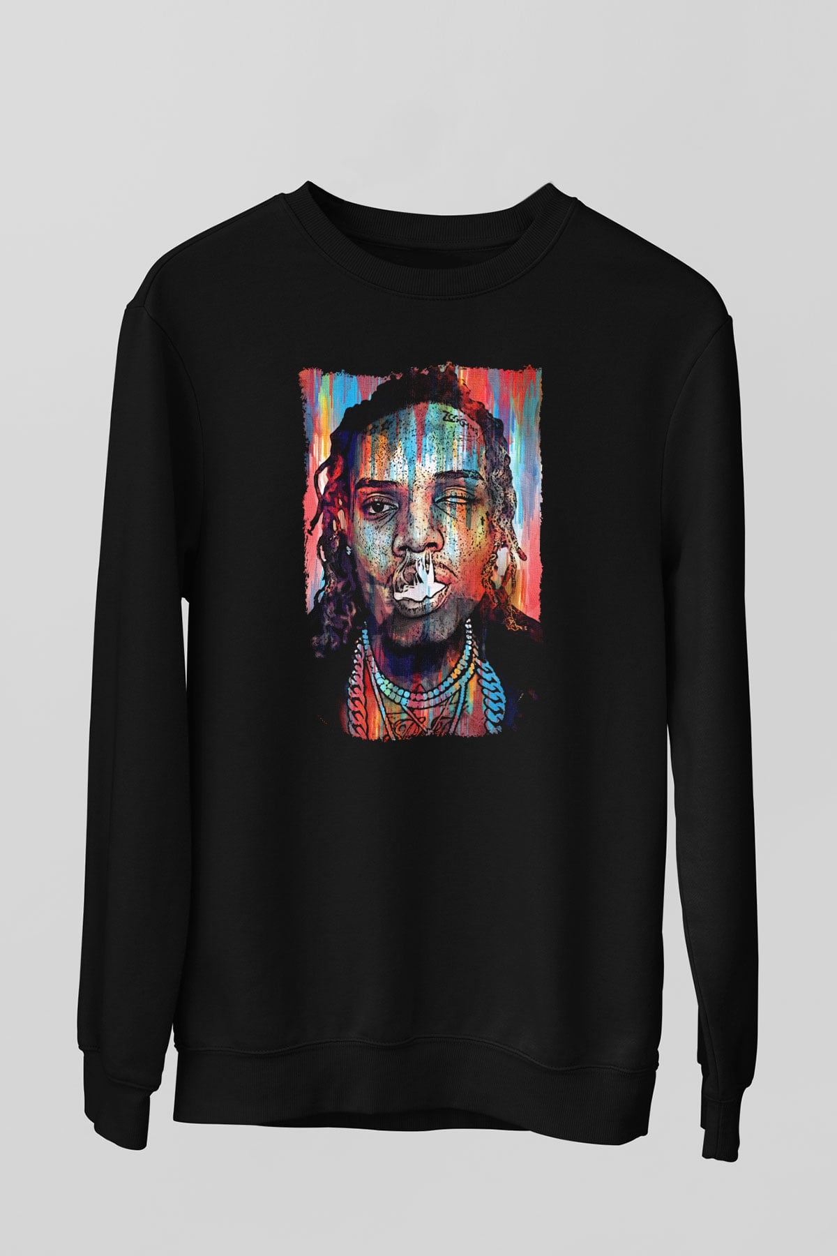 Fetty Wap Siyah Unisex Sweatshirt