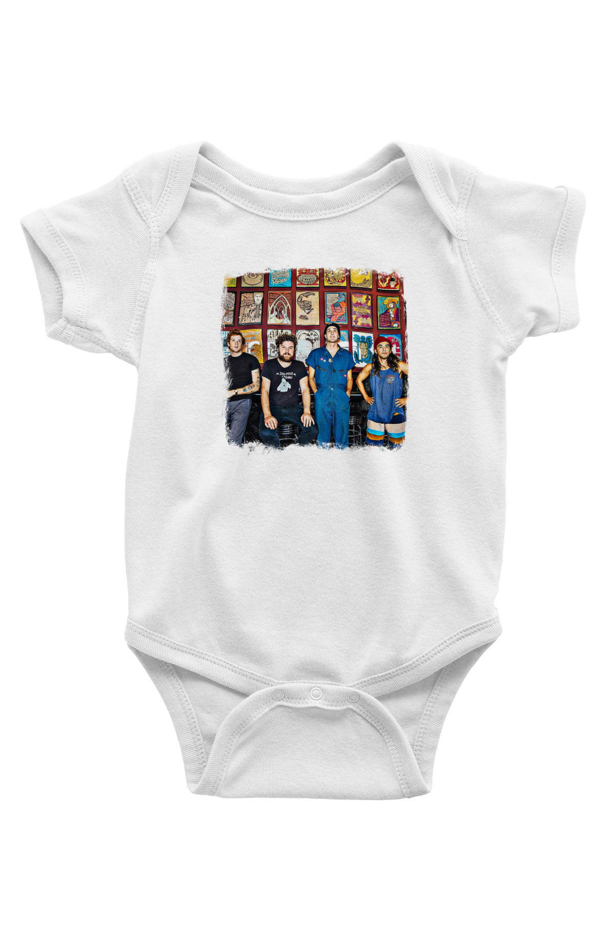 Fidlar Baskılı Unisex Beyaz Bebek Body - Zıbın