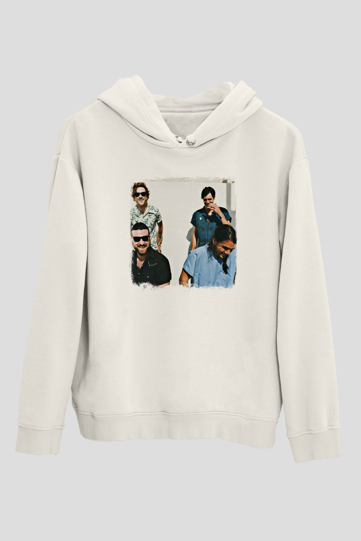 Fidlar Baskılı Unisex Beyaz Hoodie