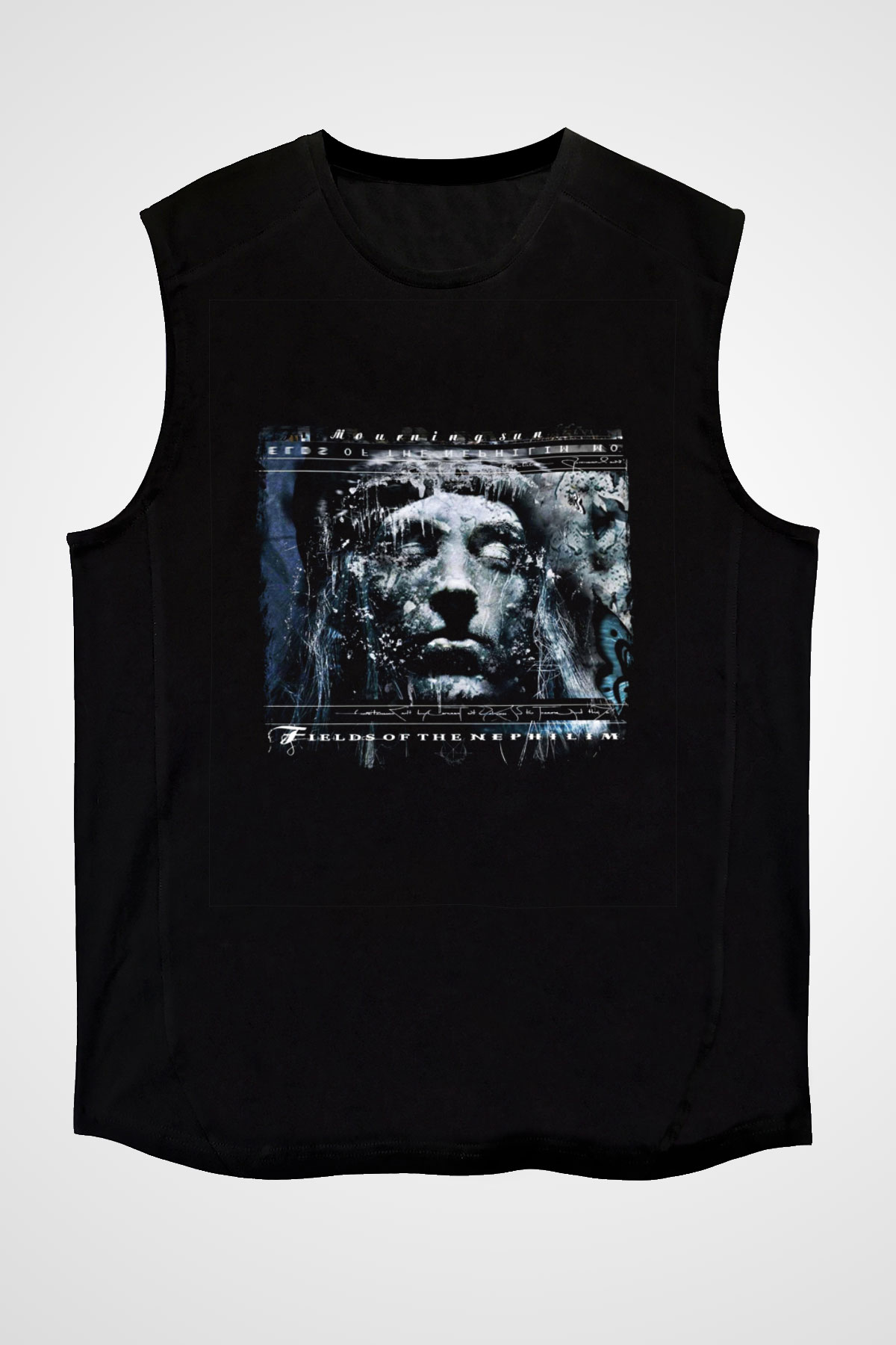 Fields of the Nephilim Baskılı Unisex Siyah Kolsuz Tişört