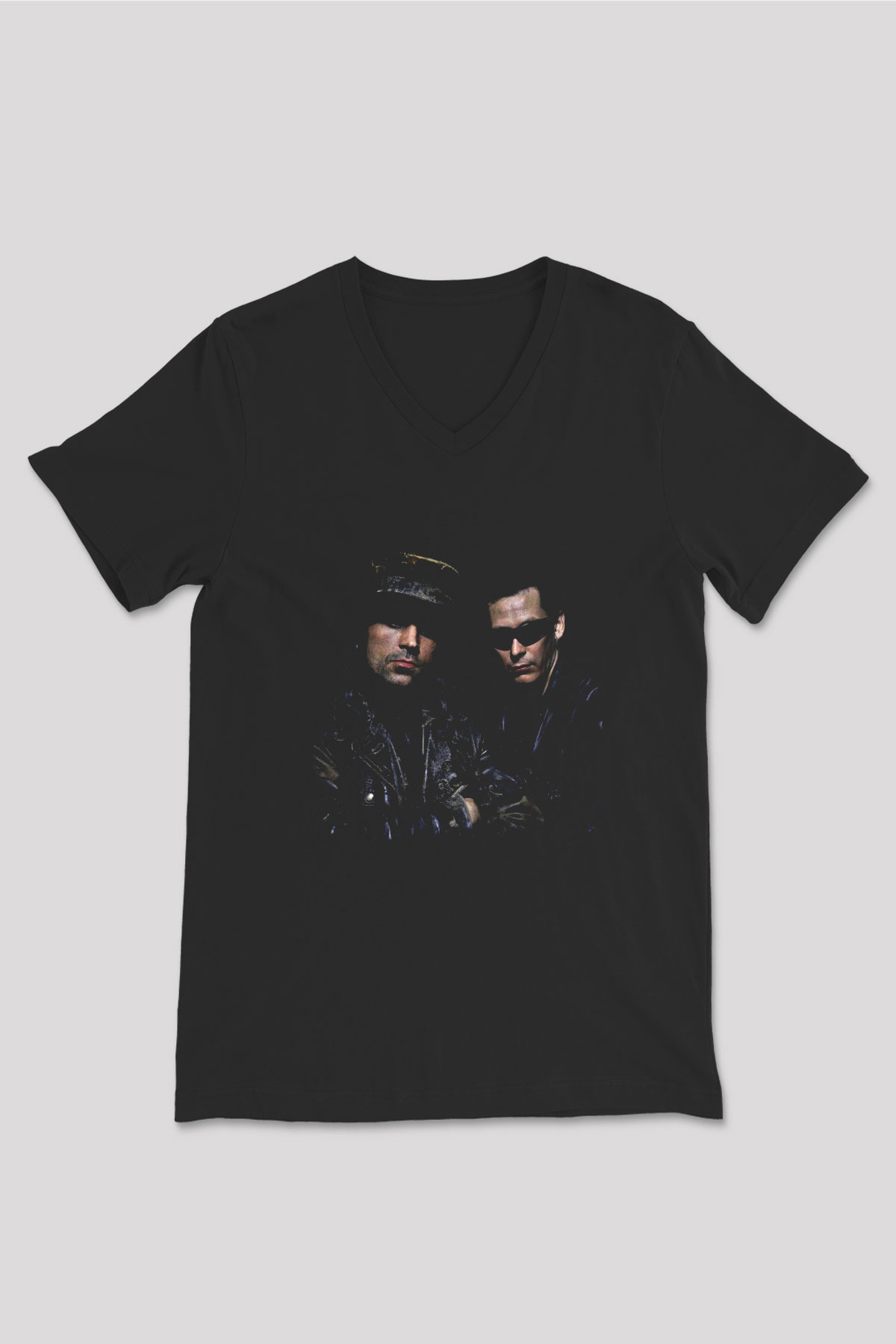 Fields of the Nephilim Baskılı Unisex Siyah V Yaka Tişört
