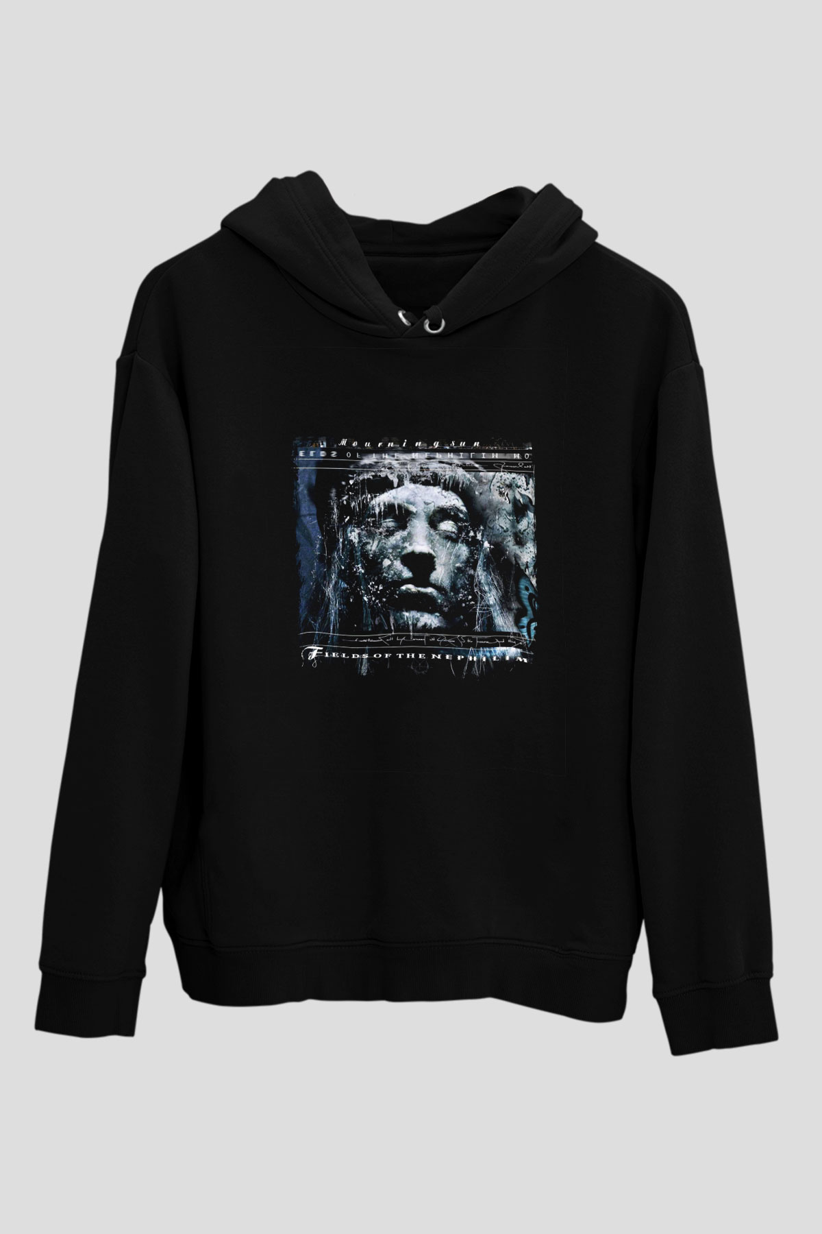 Fields of the Nephilim Baskılı Unisex Siyah Hoodie