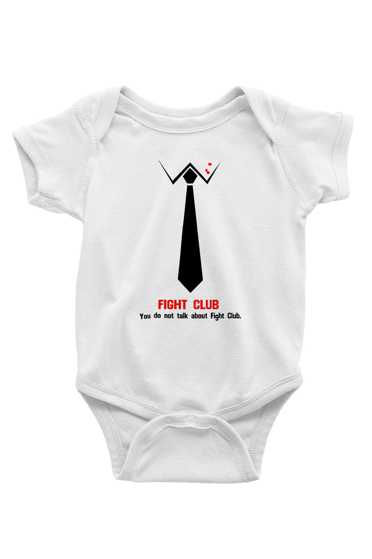 Fight Club Dövüş Klubü Baskılı Beyaz Unisex Bebek Body - Zıbın