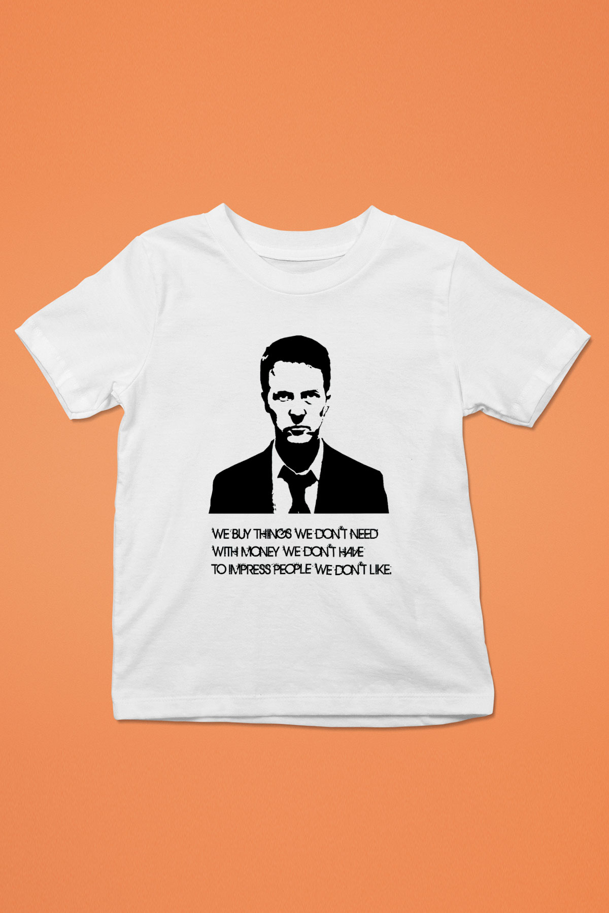Fight Club Dövüş Klubü Baskılı Beyaz Unisex Çocuk Tişört