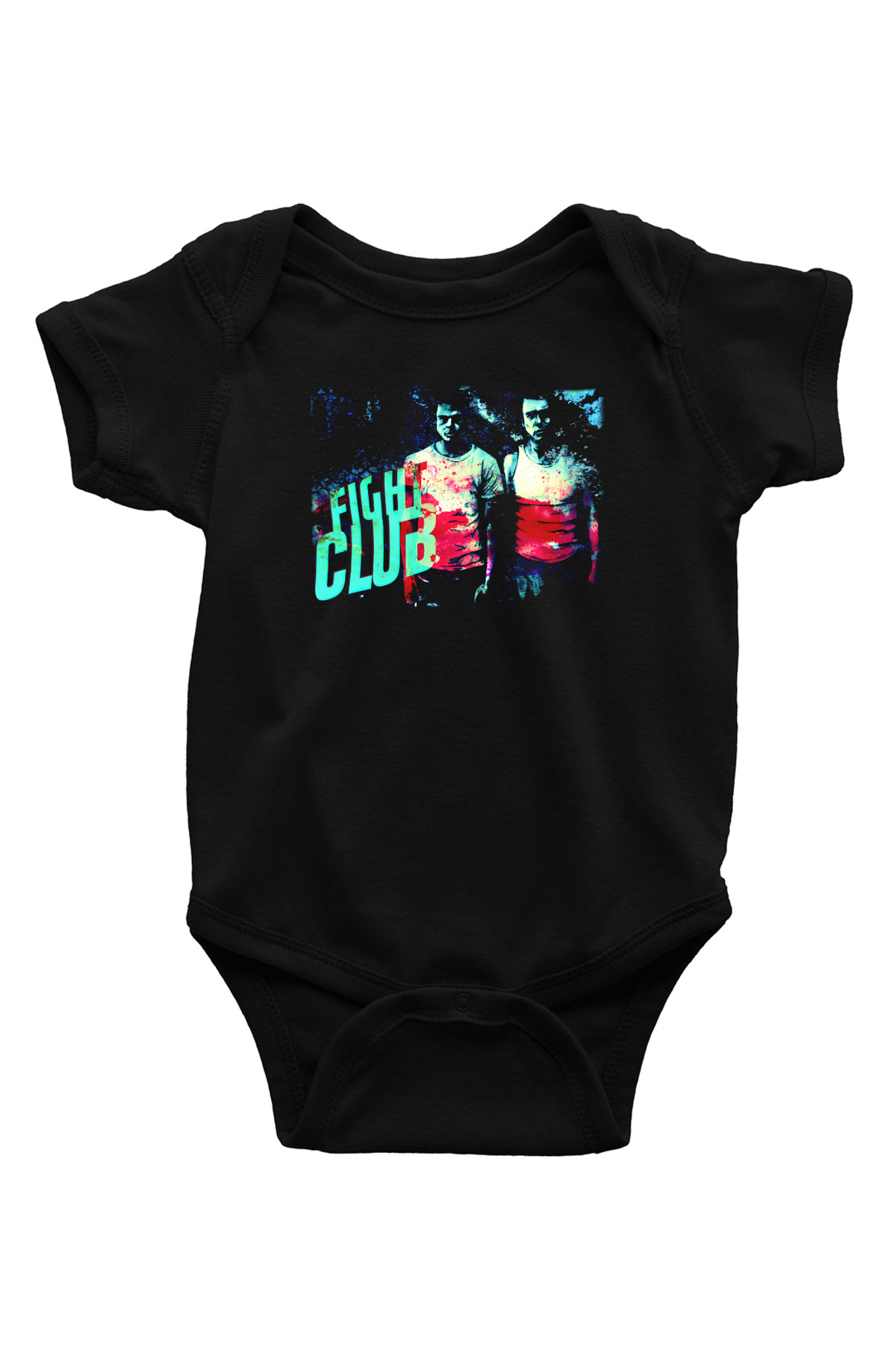 Fight Club Dövüş Klubü Baskılı Siyah Bebek Body - Zıbın