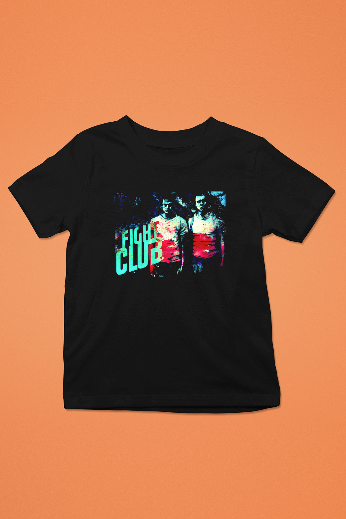 Fight Club Dövüş Klubü Baskılı Siyah Unisex Çocuk Tişört