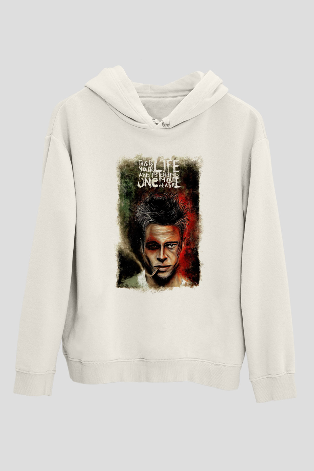 Fight Club Dövüş Klubü Beyaz Unisex Hoodie