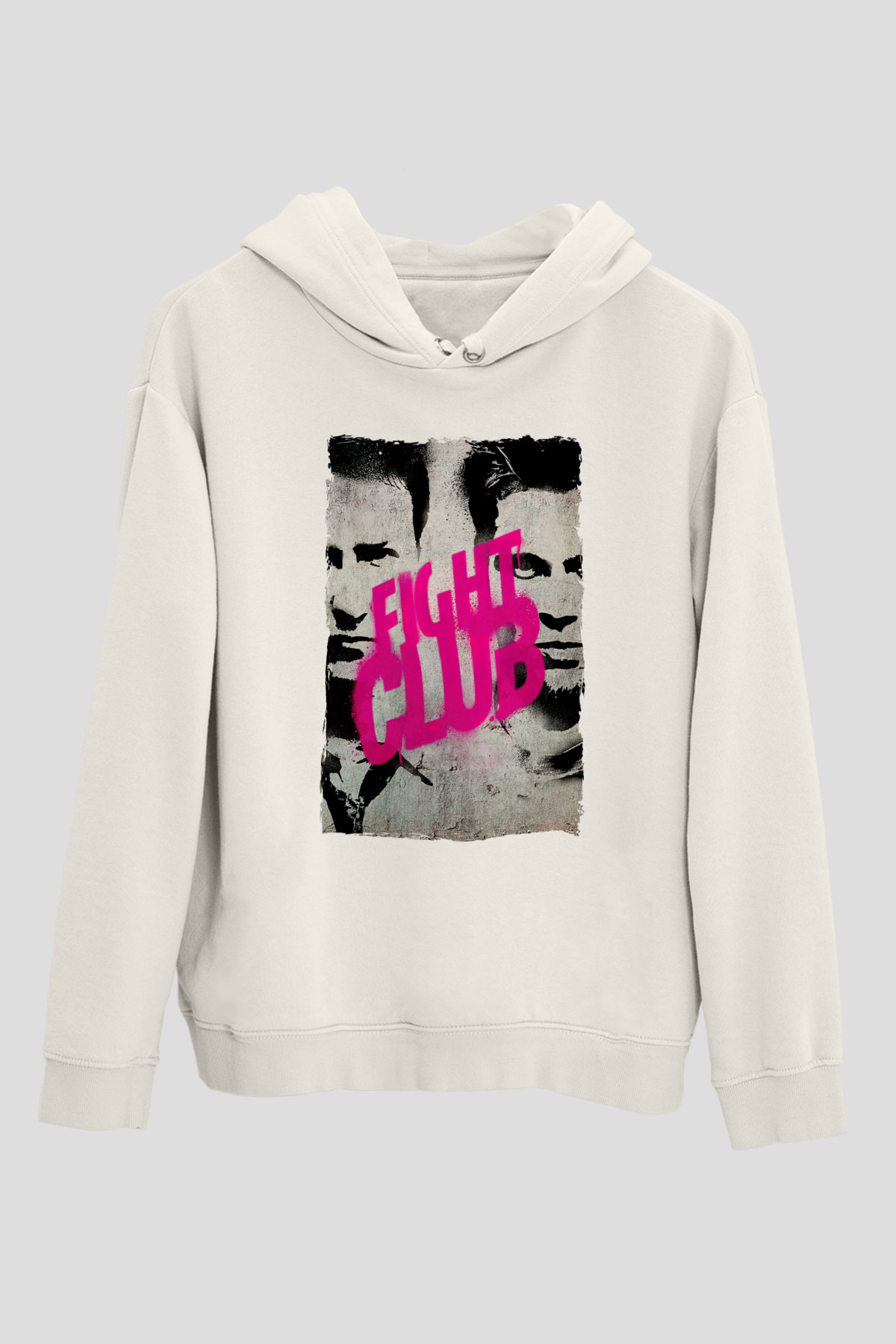 Fight Club Dövüş Klubü Beyaz Unisex Hoodie