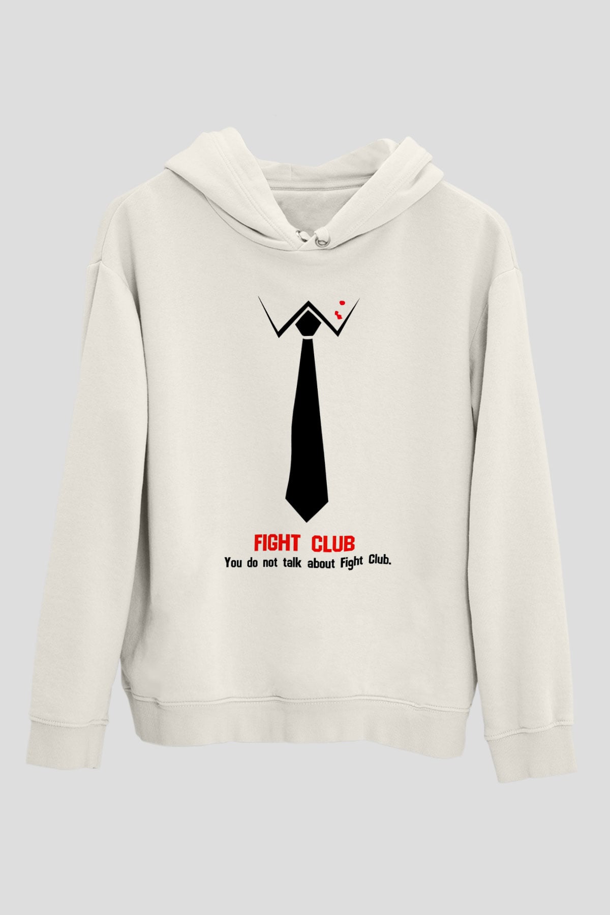 Fight Club Dövüş Klubü Beyaz Unisex Kapşonlu Sweatshirt