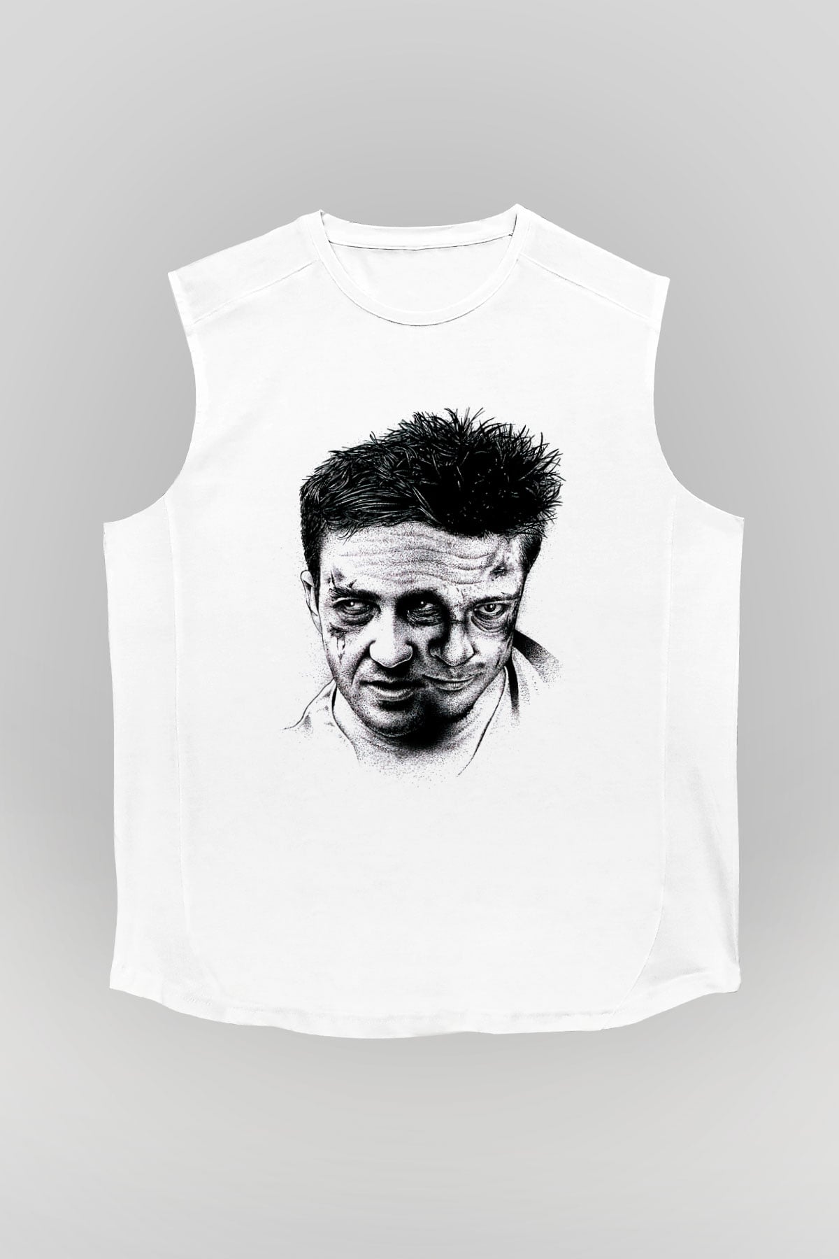 Fight Club Dövüş Klubü Beyaz Unisex Kolsuz Tişört