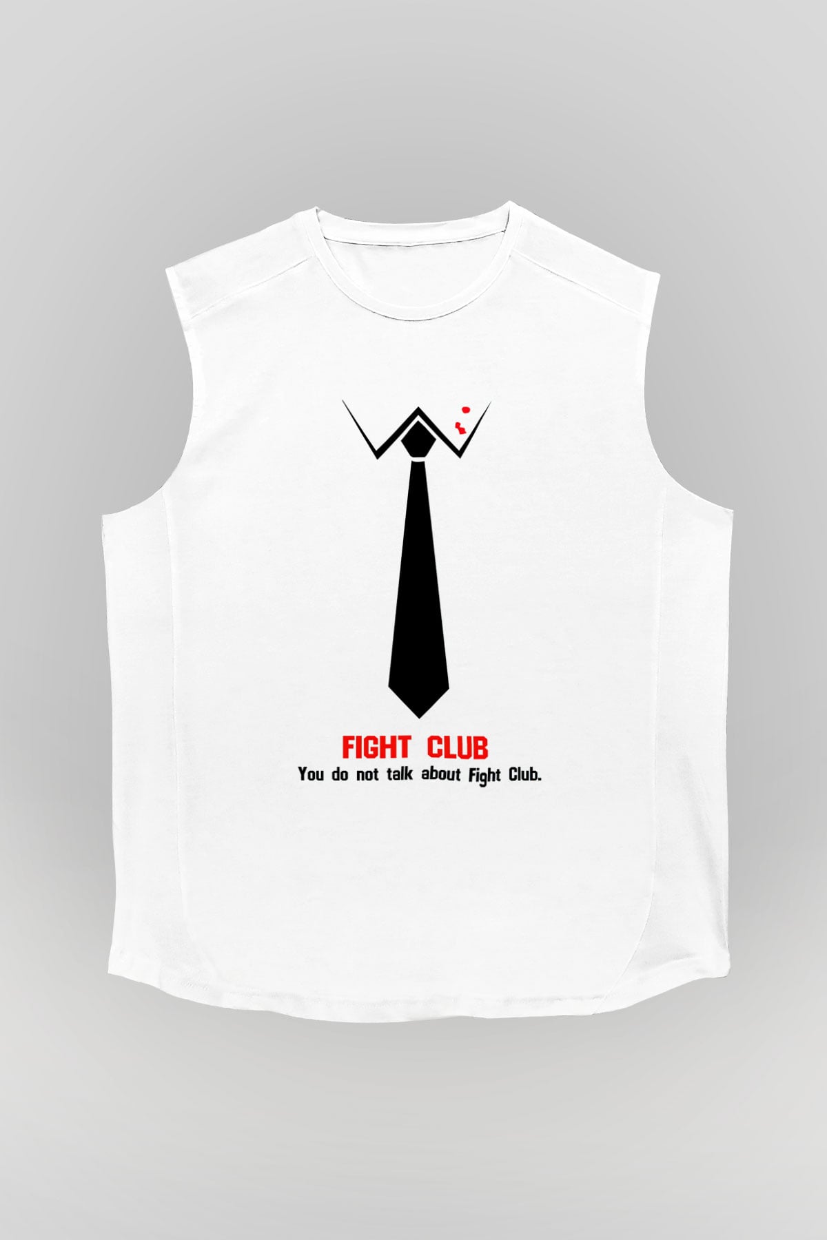 Fight Club Dövüş Klubü Beyaz Unisex Kolsuz Tişört