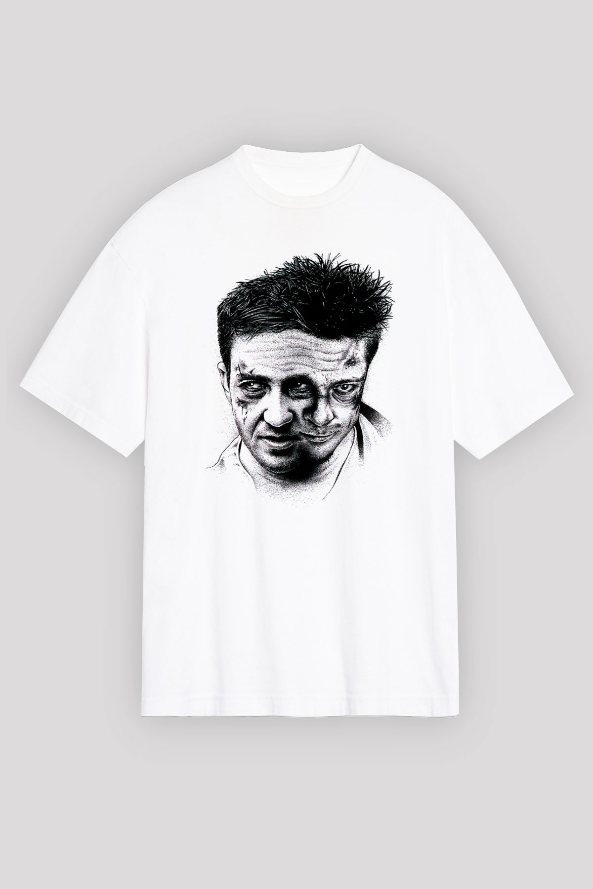 Fight Club Dövüş Klubü Beyaz Unisex Oversize Tişört
