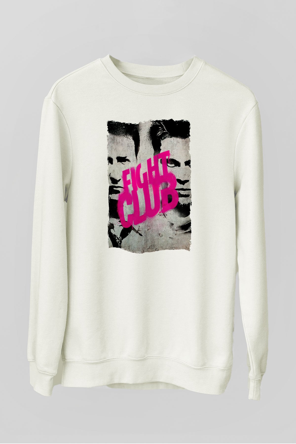 Fight Club Dövüş Klubü Beyaz Unisex  Sweatshirt