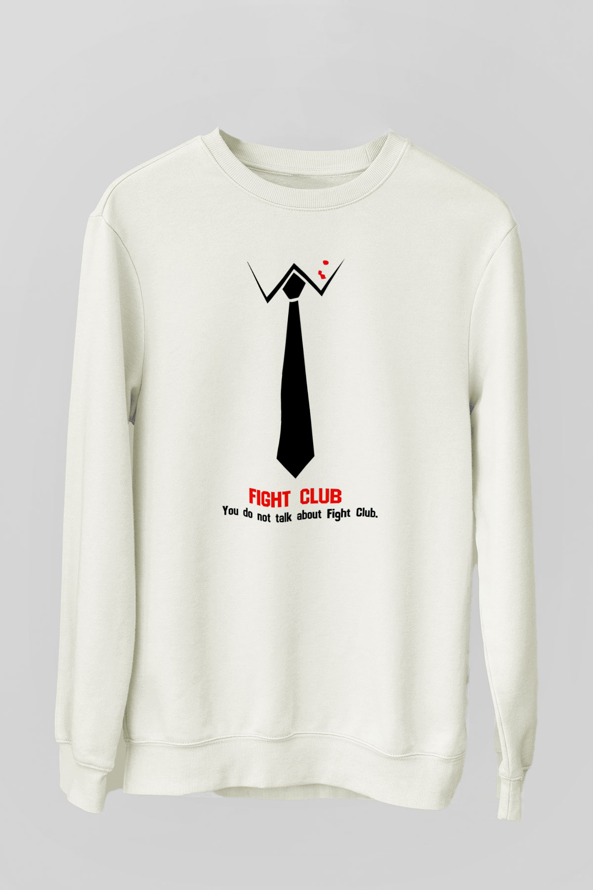 Fight Club Dövüş Klubü Beyaz Unisex Sweatshirt