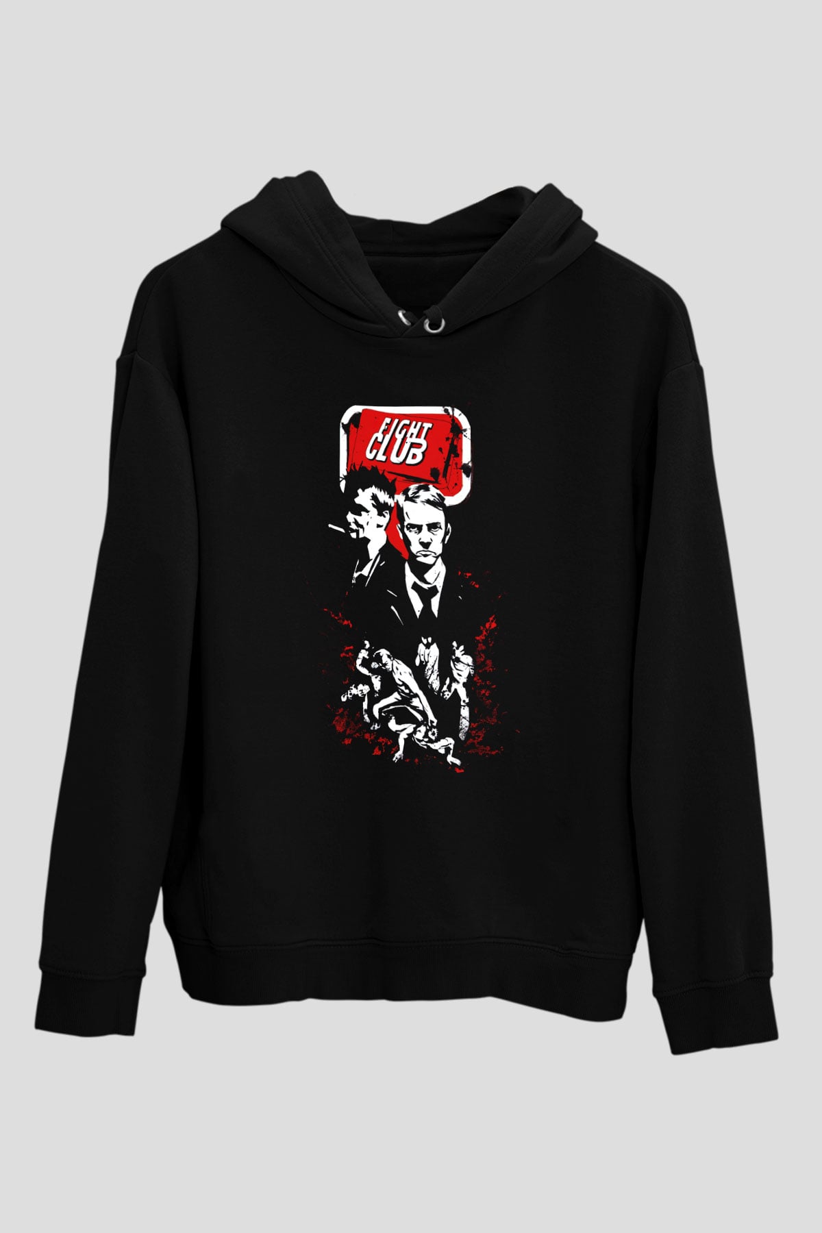 Fight Club Dövüş Klubü Siyah Unisex Kapüşonlu Sweatshirt