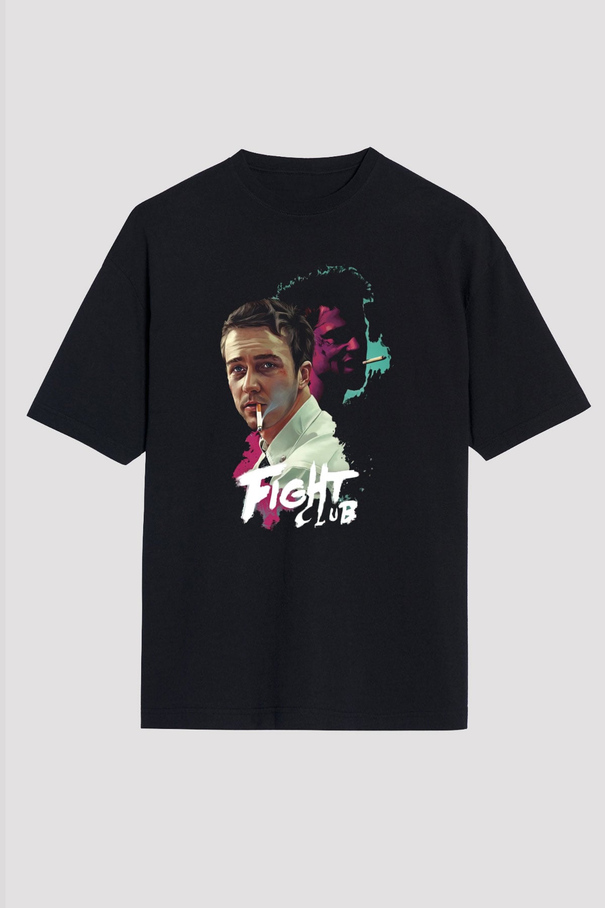 Fight Club Dövüş Klubü Siyah Unisex Oversize Tişört