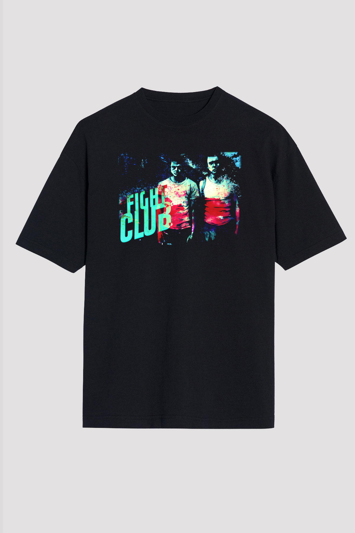 Fight Club Dövüş Klubü Siyah Unisex Oversize Tişört
