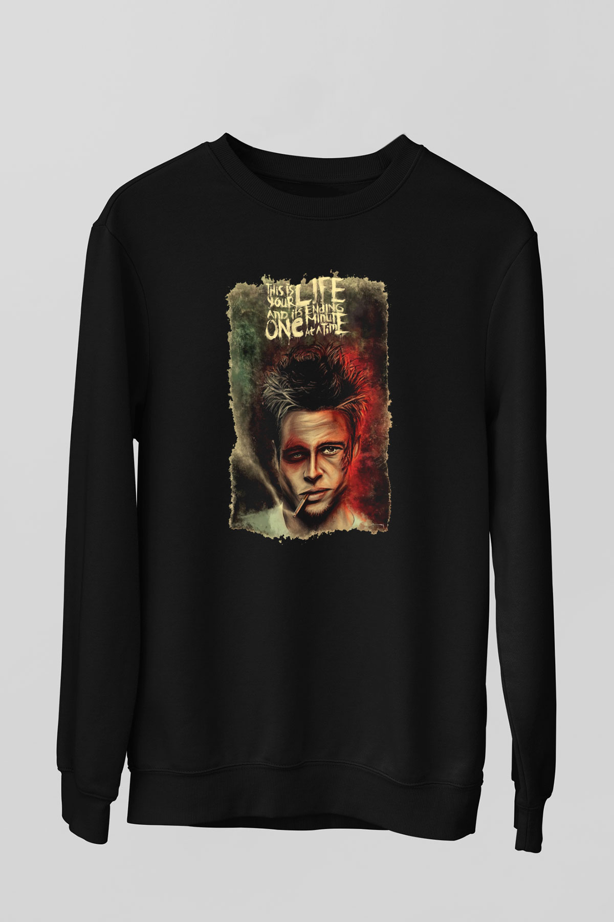 Fight Club Dövüş Klubü Siyah Unisex Sweatshirt