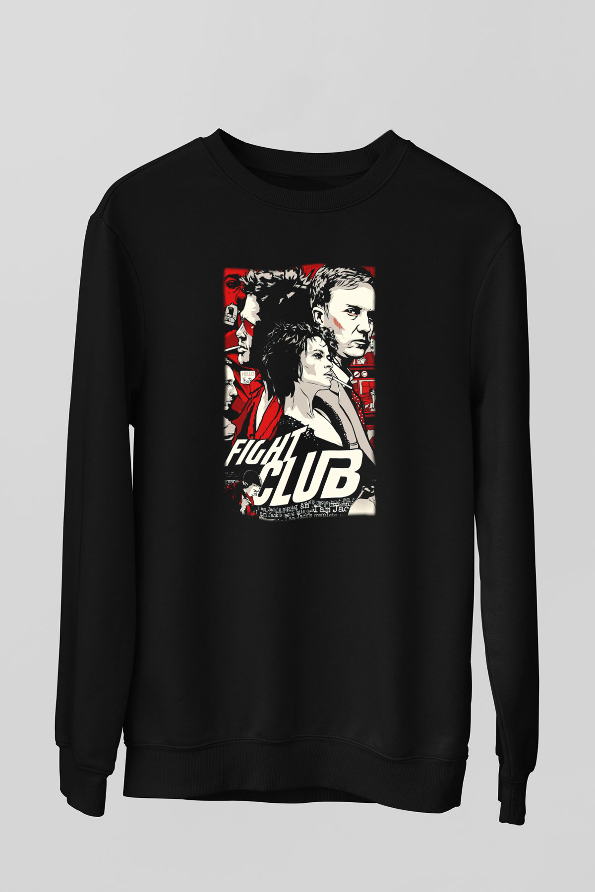 Fight Club Dövüş Klubü Siyah Unisex Sweatshirt