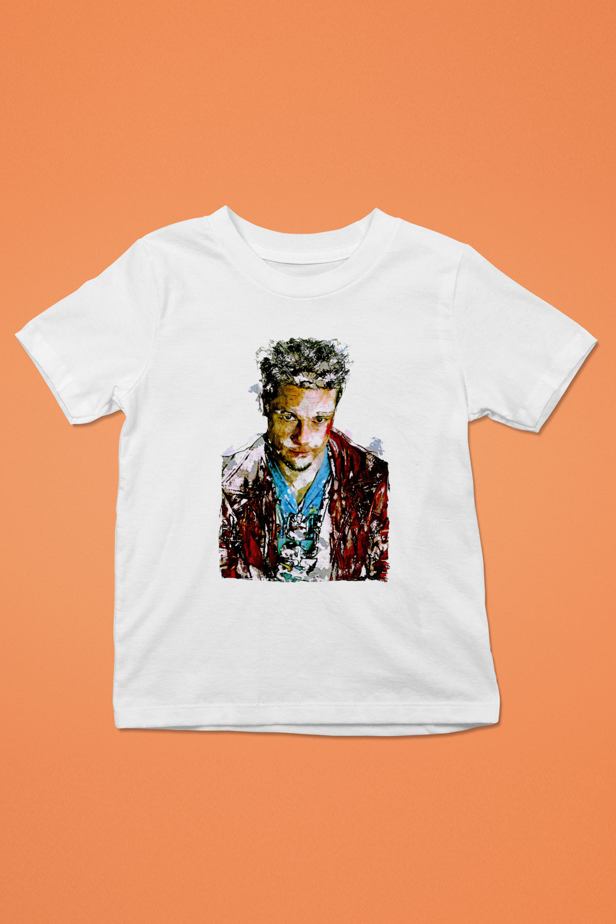Fight Club (Tyler Durden) Baskılı Beyaz Unisex Beyaz Çocuk Tişört - Tshirt