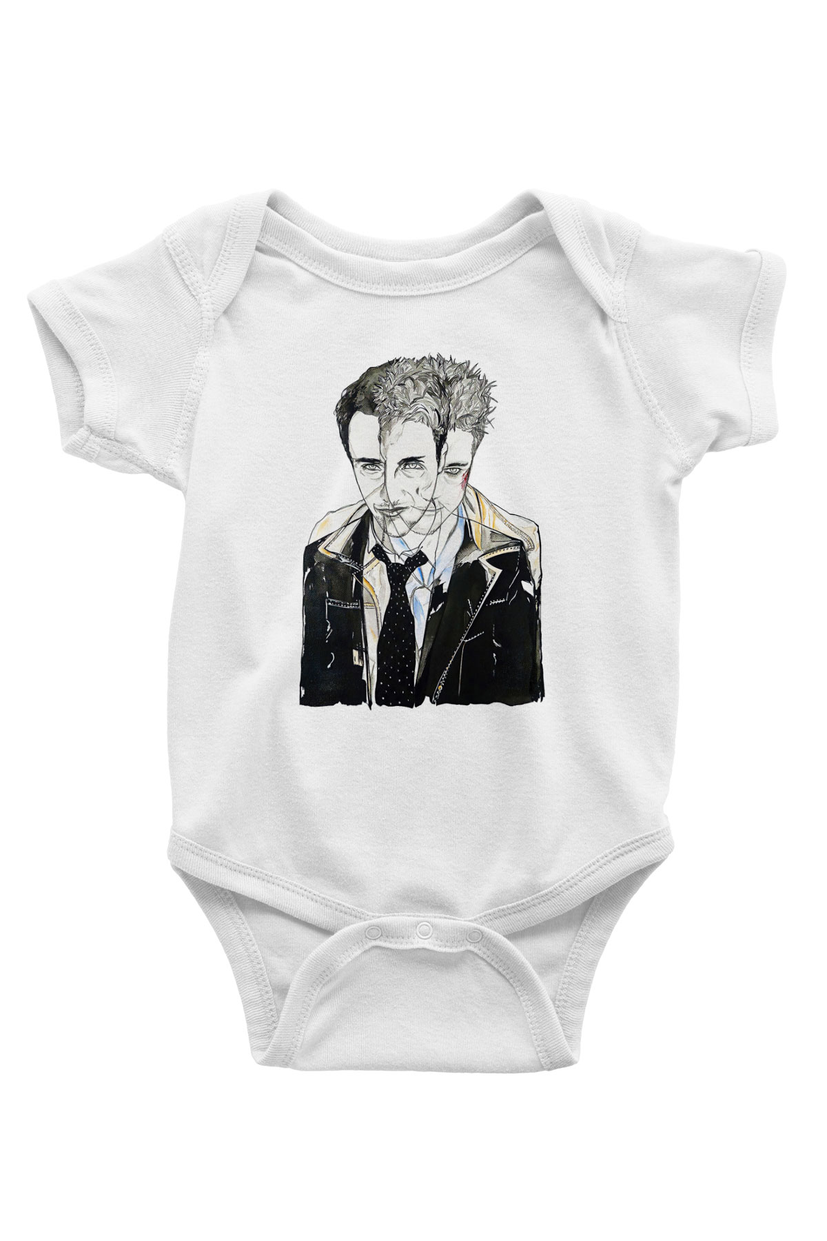 Fight Club (Tyler Durden) Baskılı Beyaz Unisex Bebek Body - Zıbın
