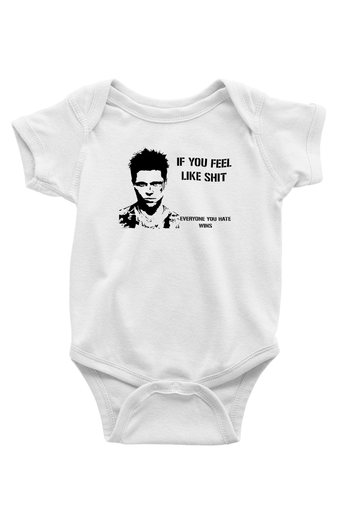 Fight Club (Tyler Durden) Baskılı Beyaz Unisex Bebek Body - Zıbın