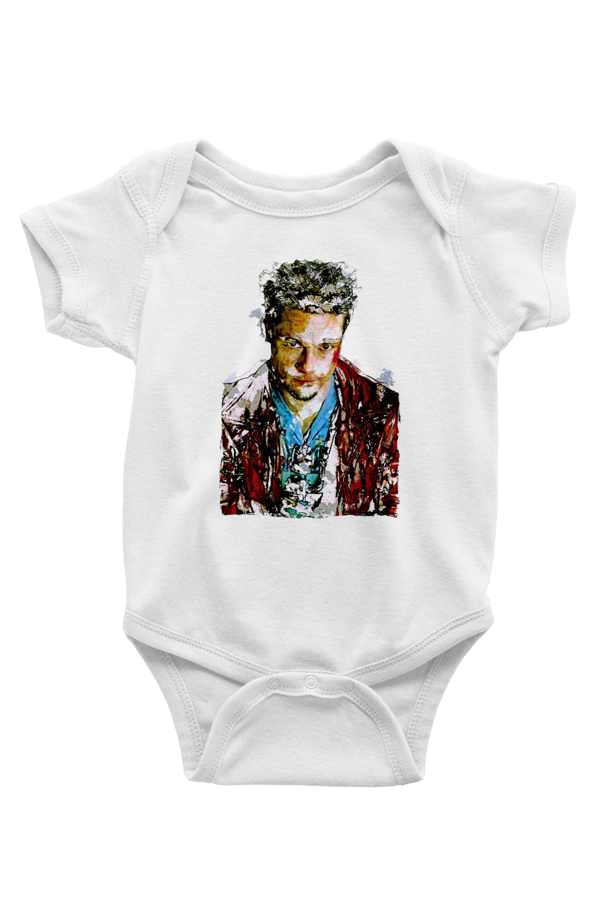 Fight Club (Tyler Durden) Baskılı Beyaz Unisex Bebek Body - Zıbın