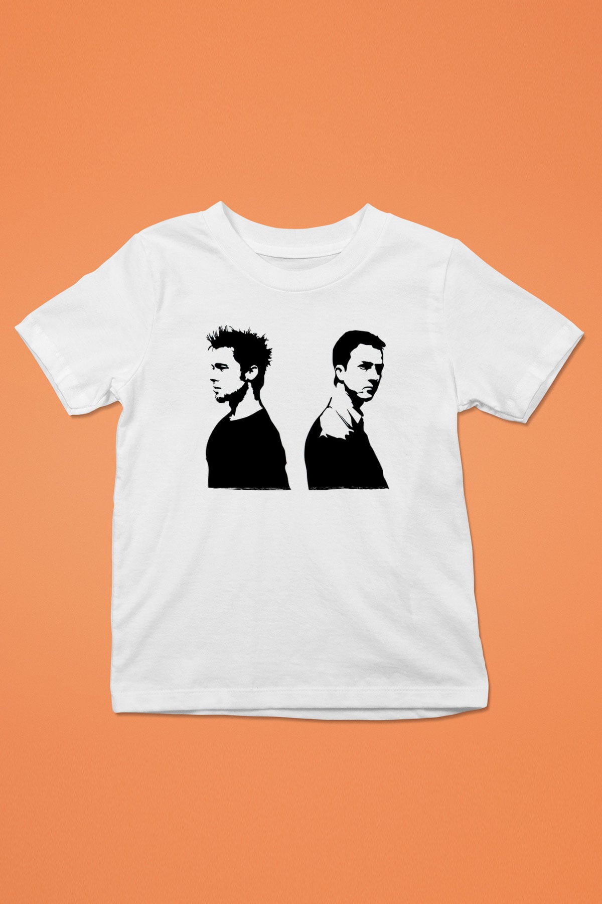 Fight Club (Tyler Durden) Baskılı Beyaz Unisex Beyaz Çocuk Tişört - Tshirt