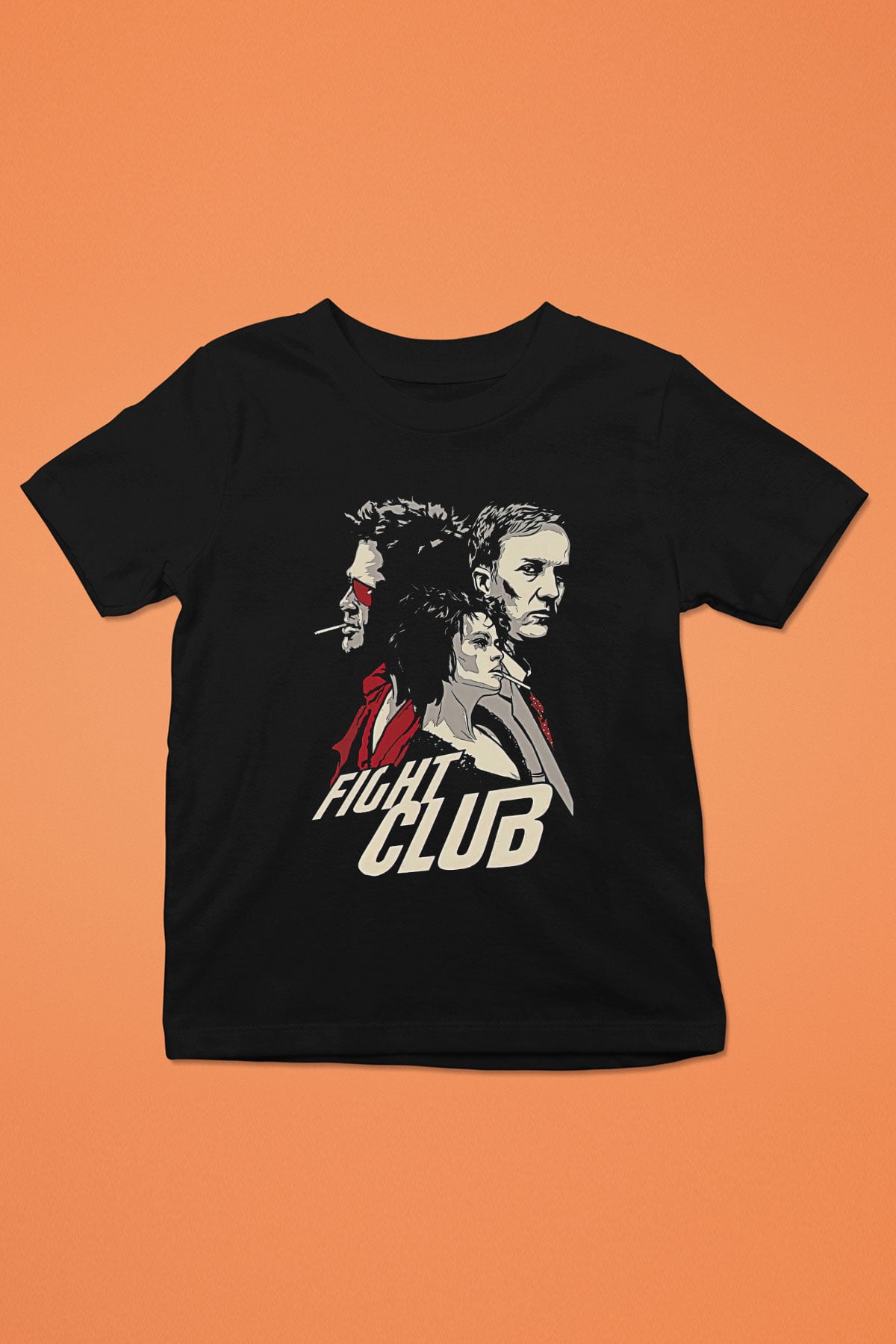 Fight Club (Tyler Durden) Baskılı Unisex Siyah Çocuk Tişört - Tshirt