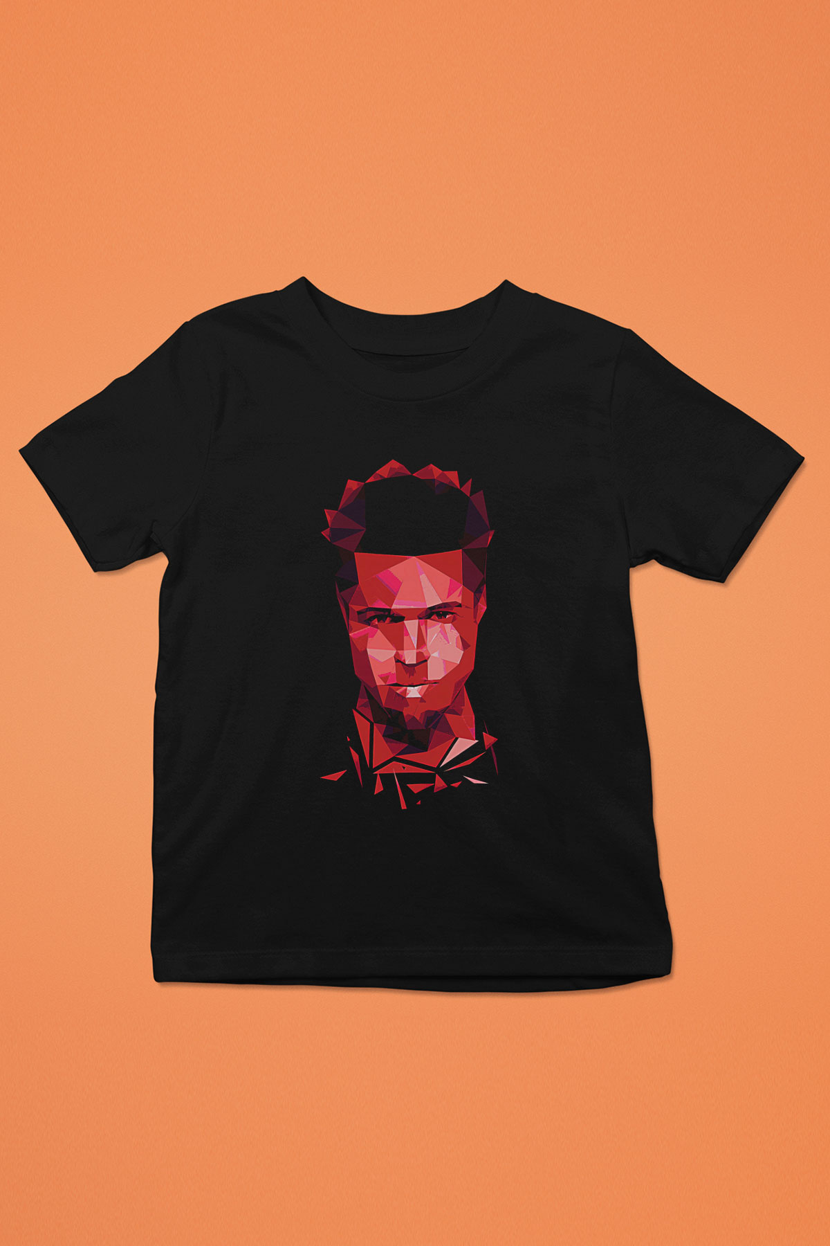 Fight Club (Tyler Durden) Baskılı Unisex Siyah Çocuk Tişört - Tshirt