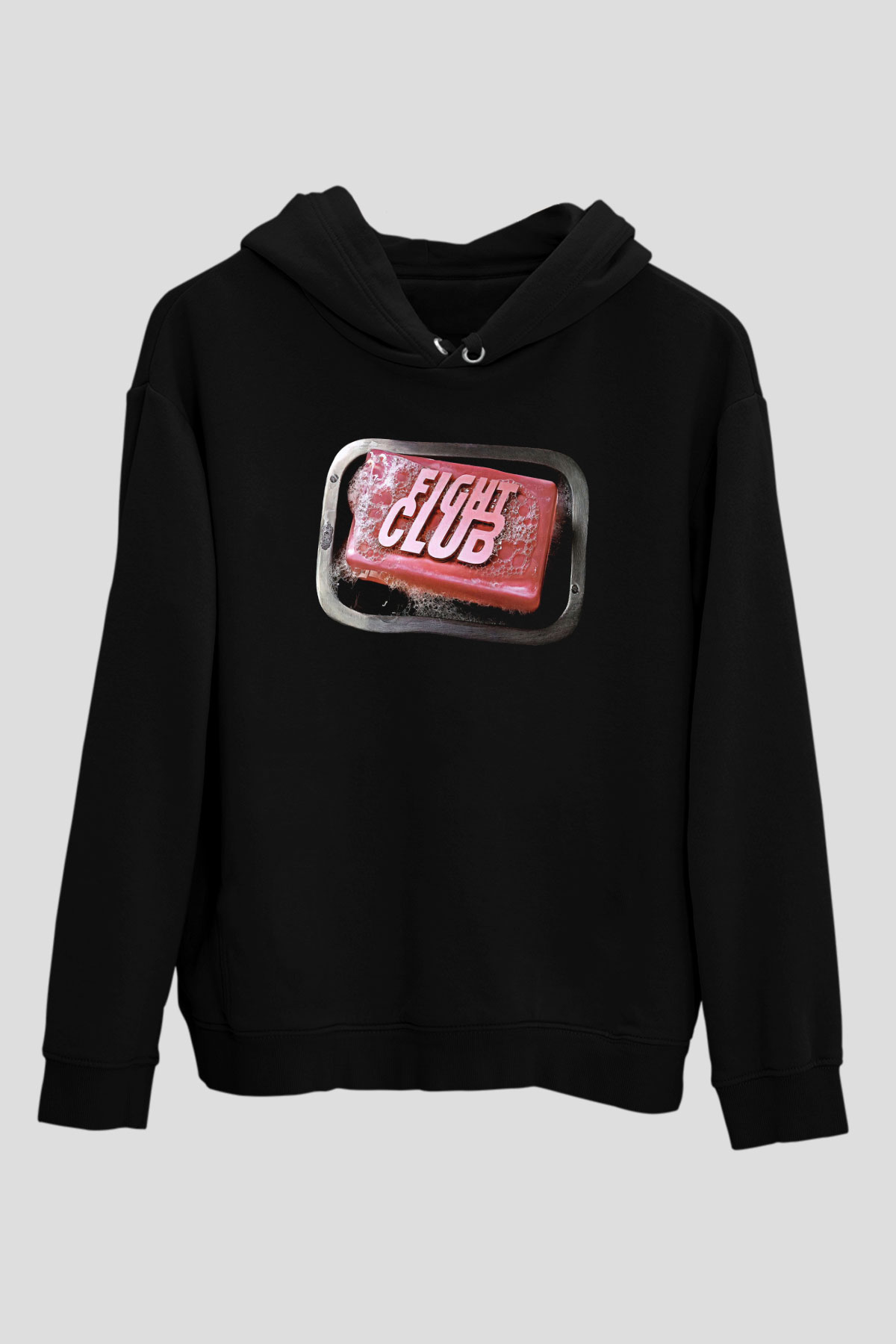 Fight Club (Tyler Durden) Baskılı Unisex Siyah Hoodie