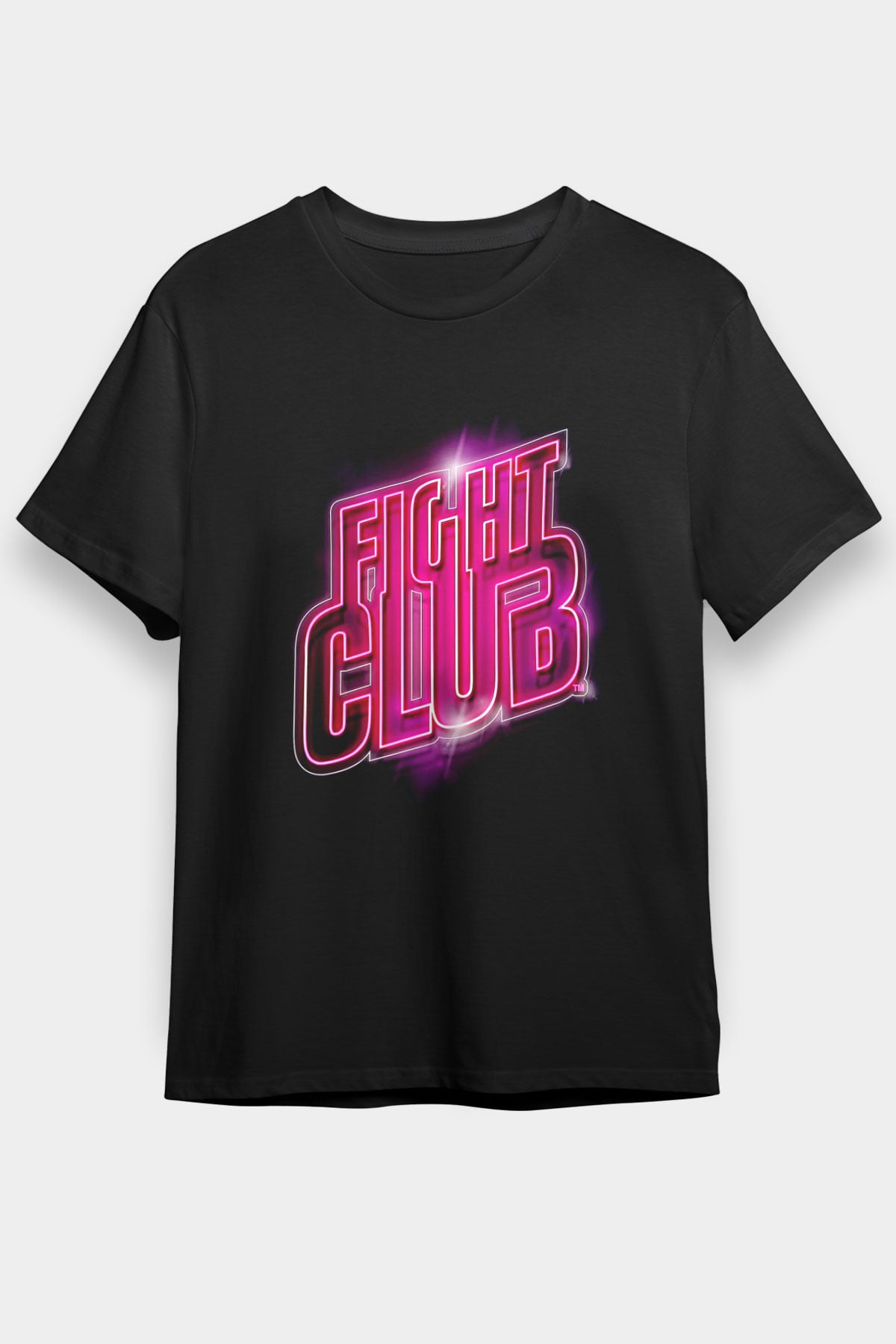 Fight Club (Tyler Durden) Baskılı Unisex Siyah Tişört - Tshirt