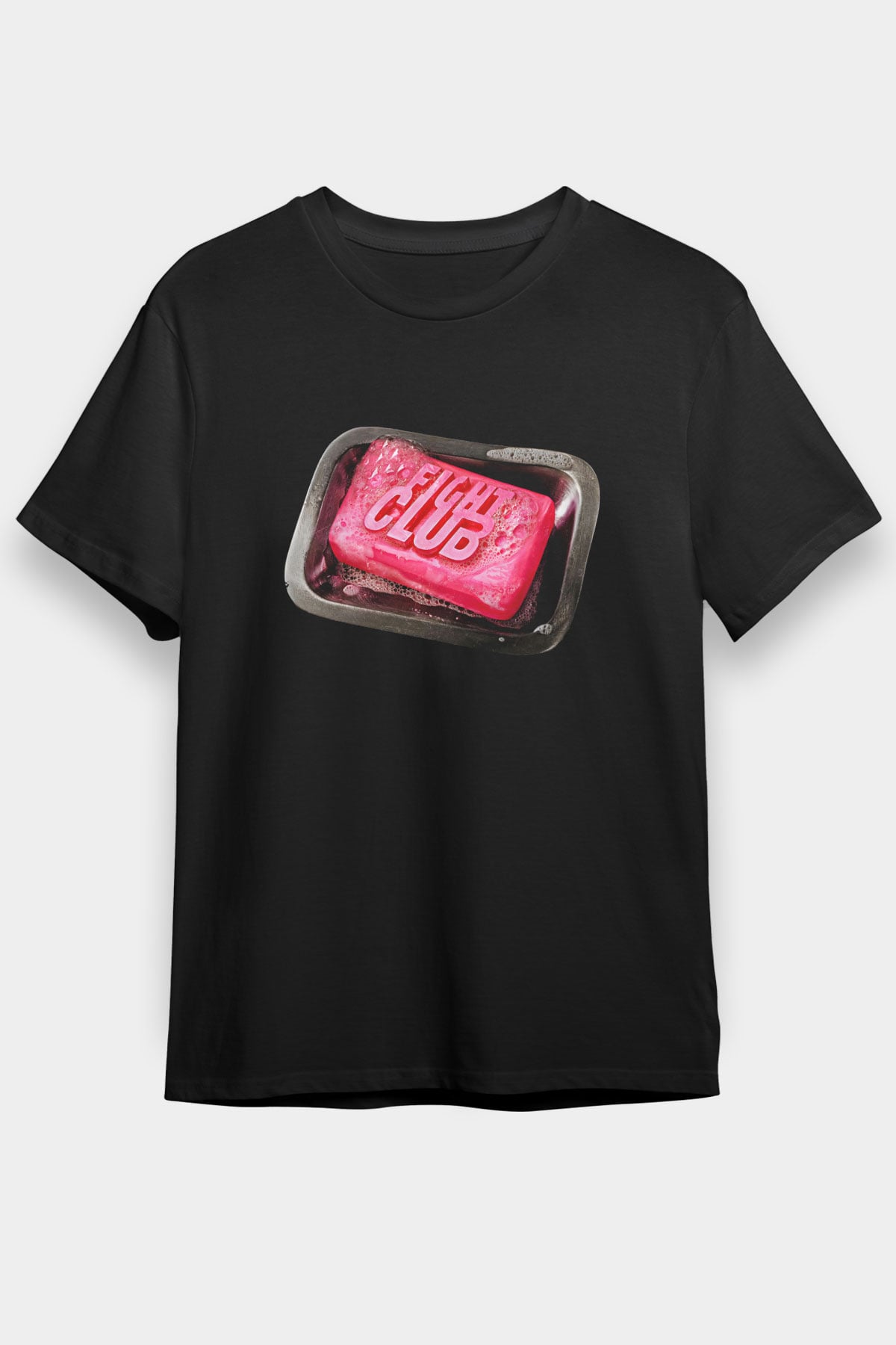Fight Club (Tyler Durden) Baskılı Unisex Siyah Tişört - Tshirt