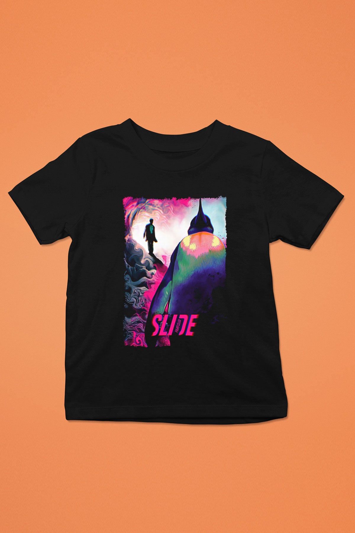 Fight Club (Tyler Durden) Baskılı Unisex Siyah Çocuk Tişört - Tshirt