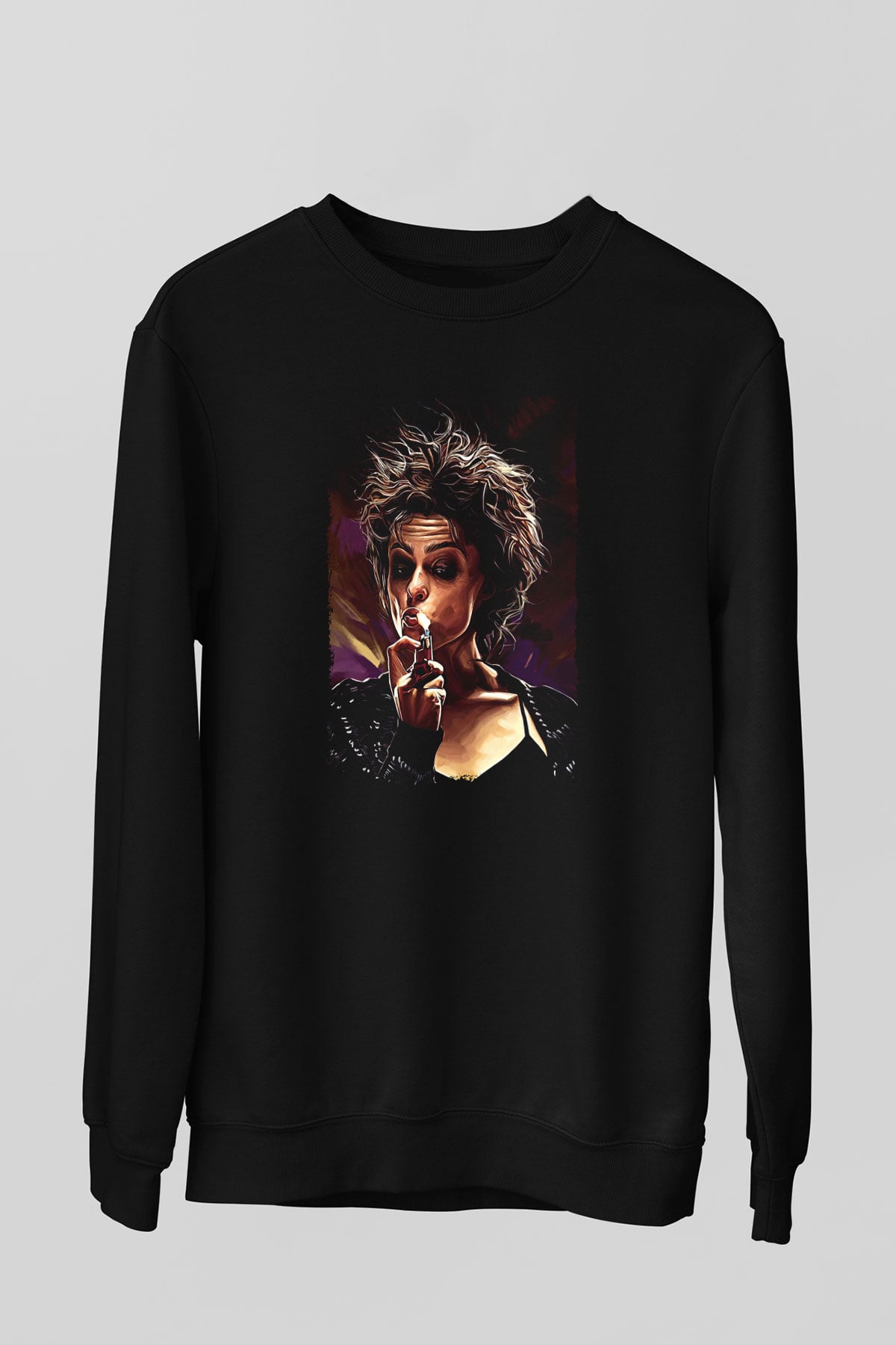 Fight Club (Tyler Durden) Baskılı Unisex Siyah Sweatshirt