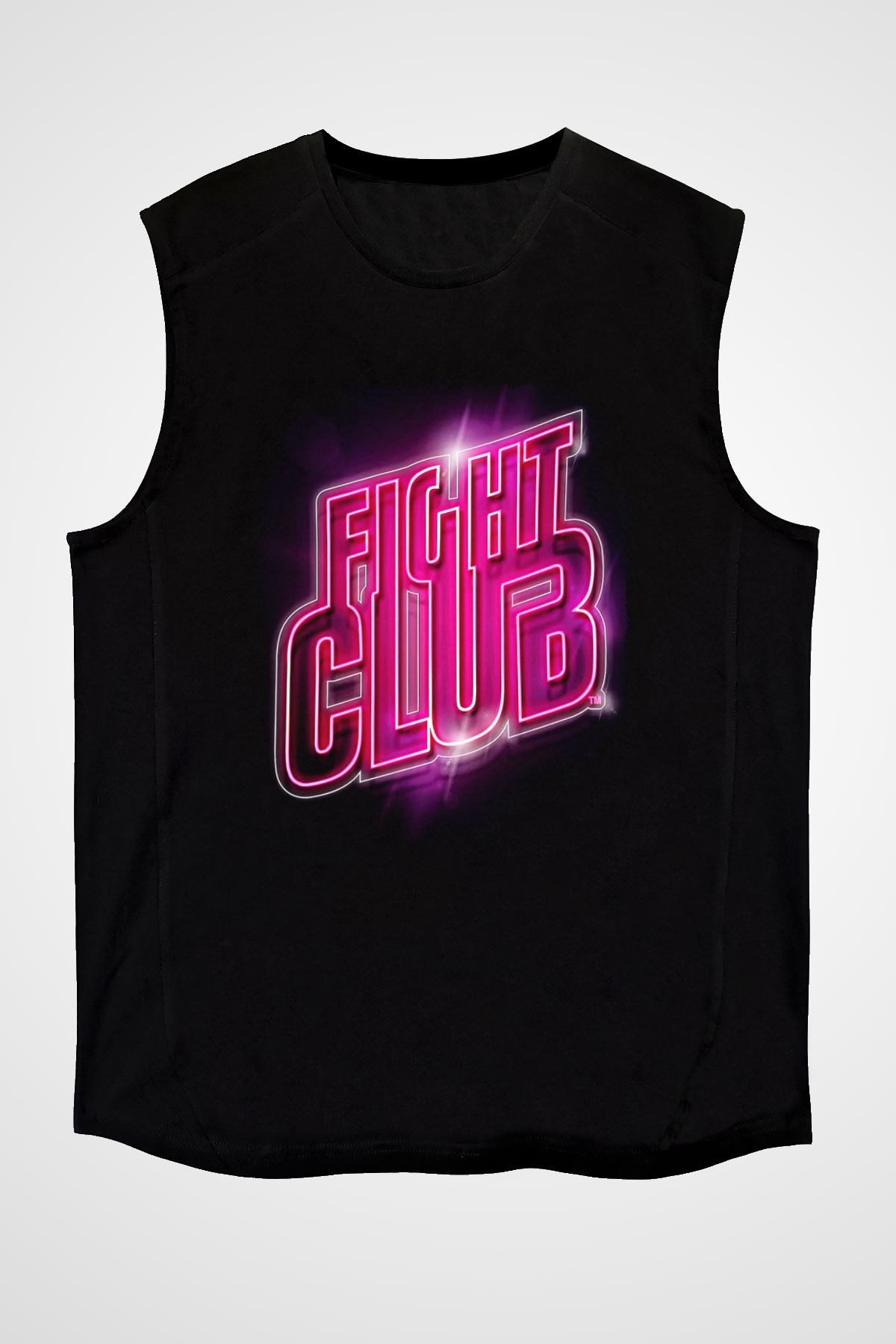 Fight Club (Tyler Durden) Baskılı Unisex Siyah Kolsuz Tişört - Tshirt