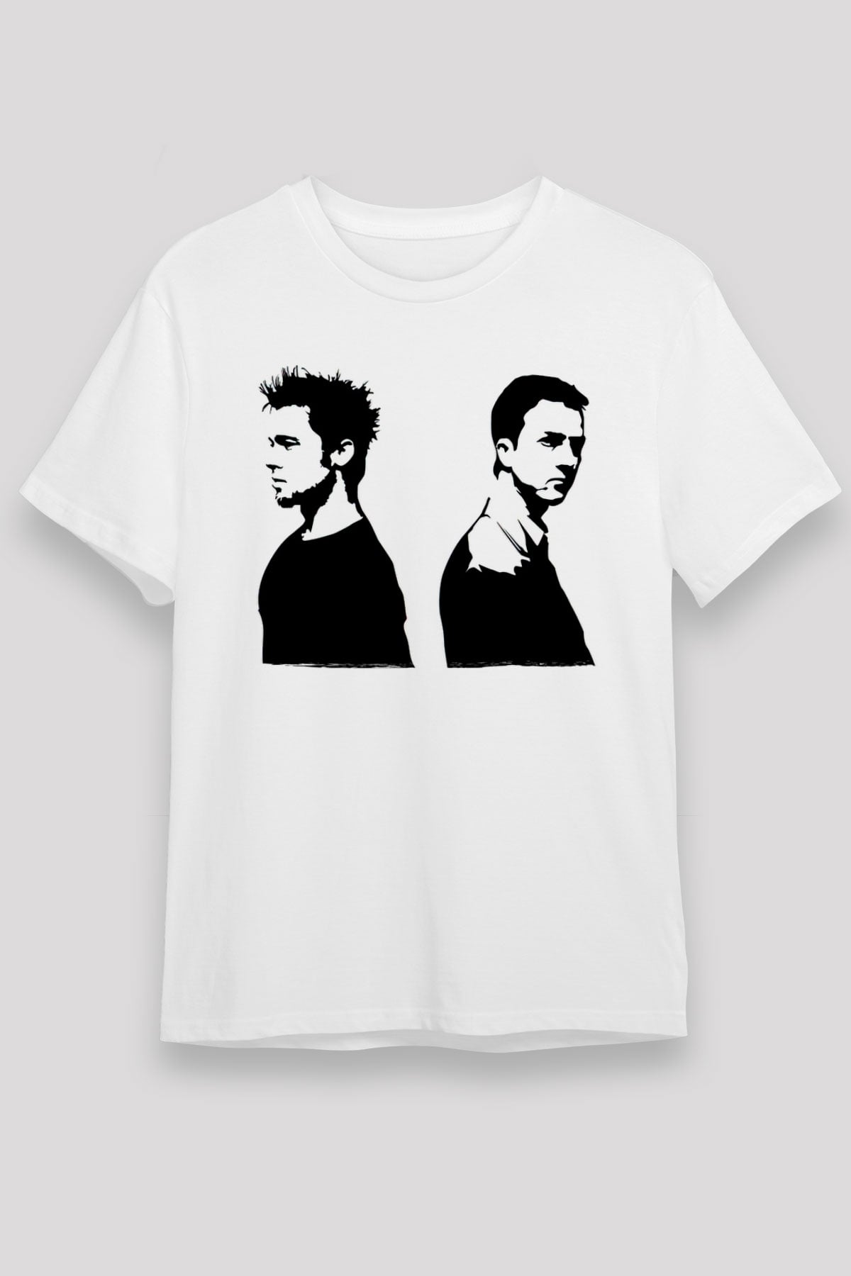 Fight Club (Tyler Durden) Unisex Baskılı Beyaz Tişört - Tshirt
