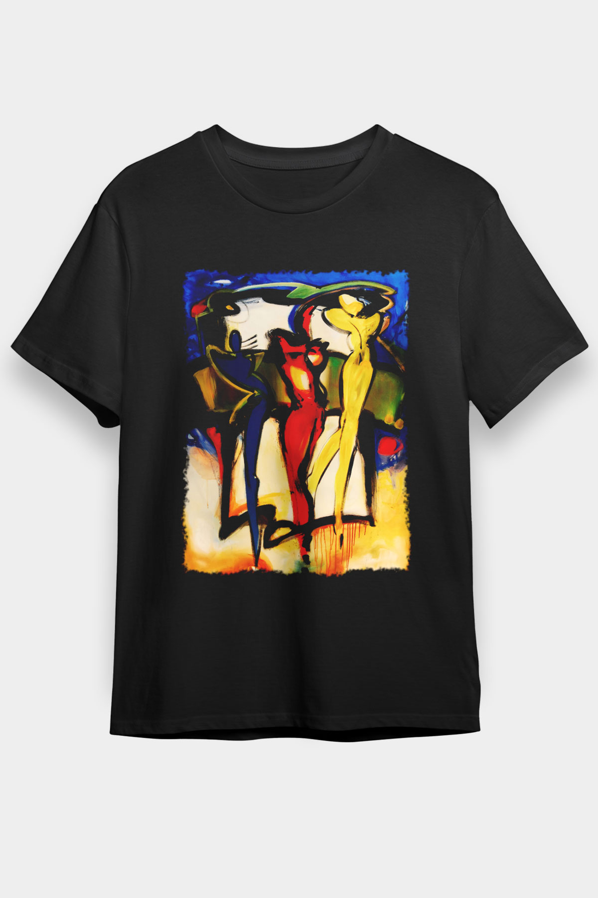 Figür Siyah Unisex Tişört T-Shirt - TişörtFabrikası
