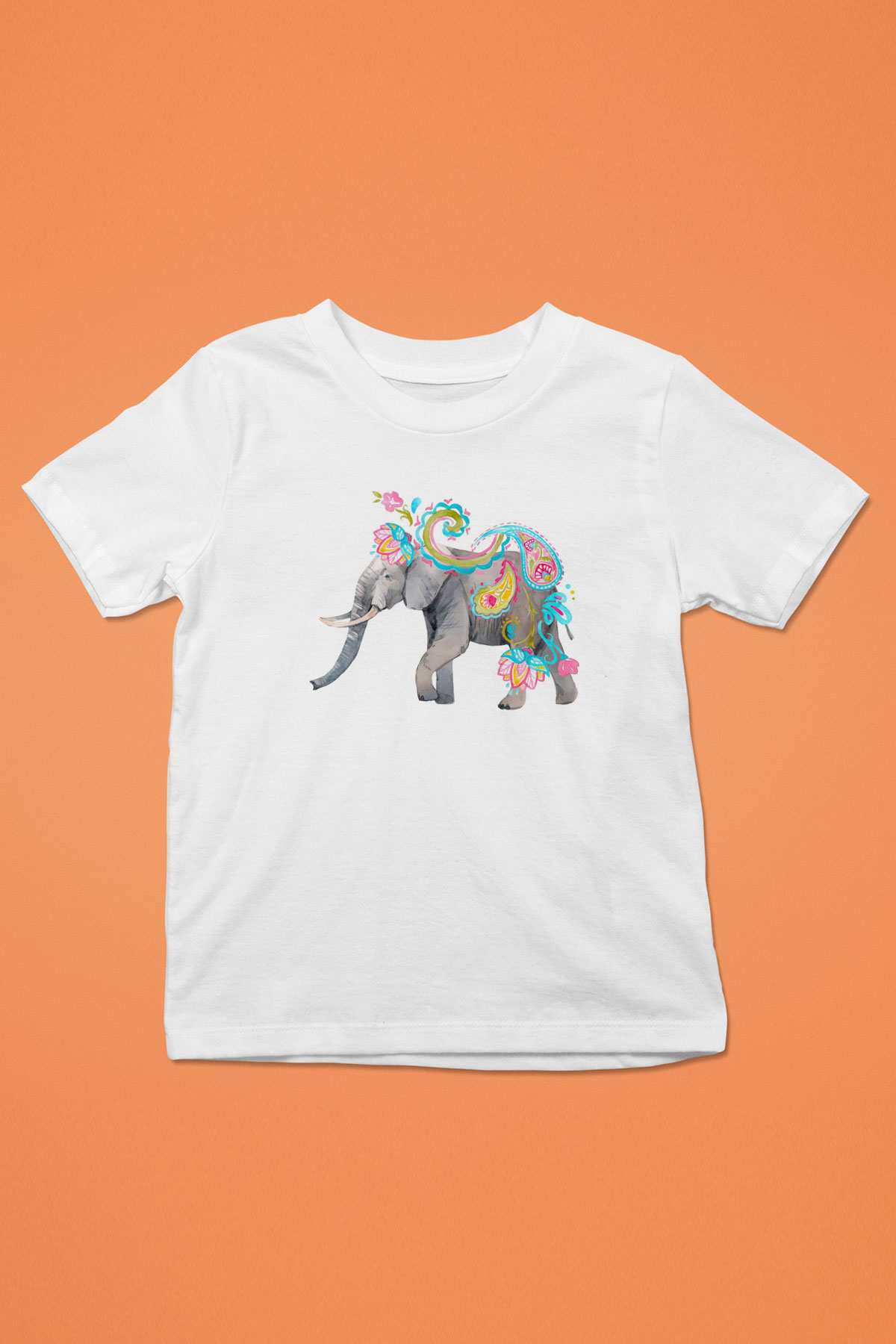 Fil Beyaz Unisex Çocuk Tişört