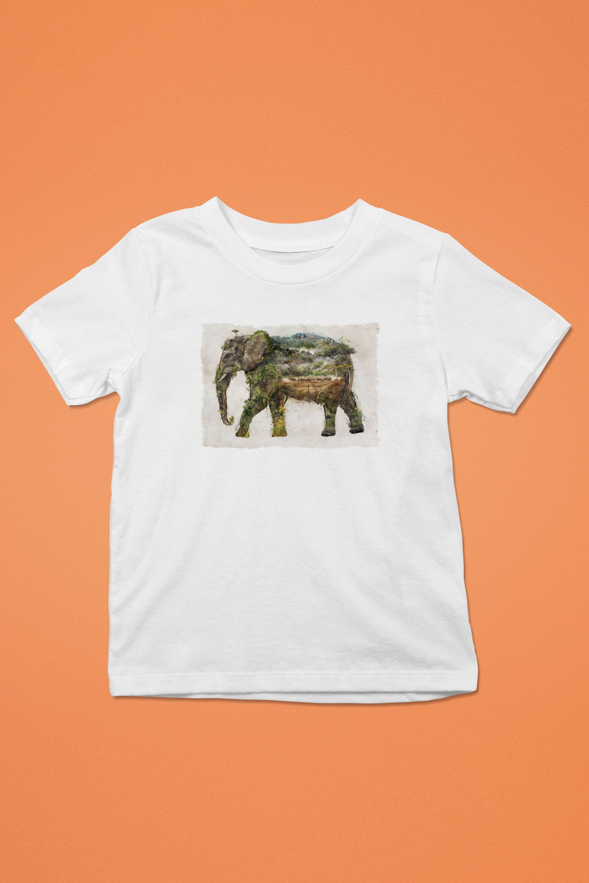 Fil Beyaz Unisex Çocuk Tişört