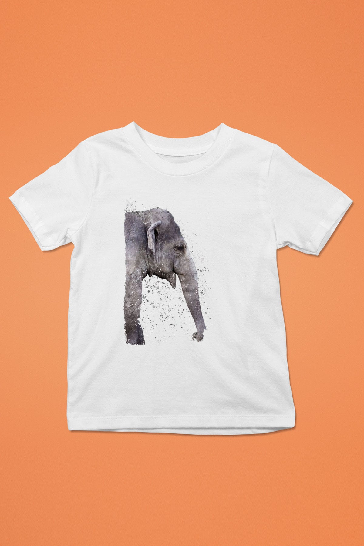 Fil Beyaz Unisex Çocuk Tişört